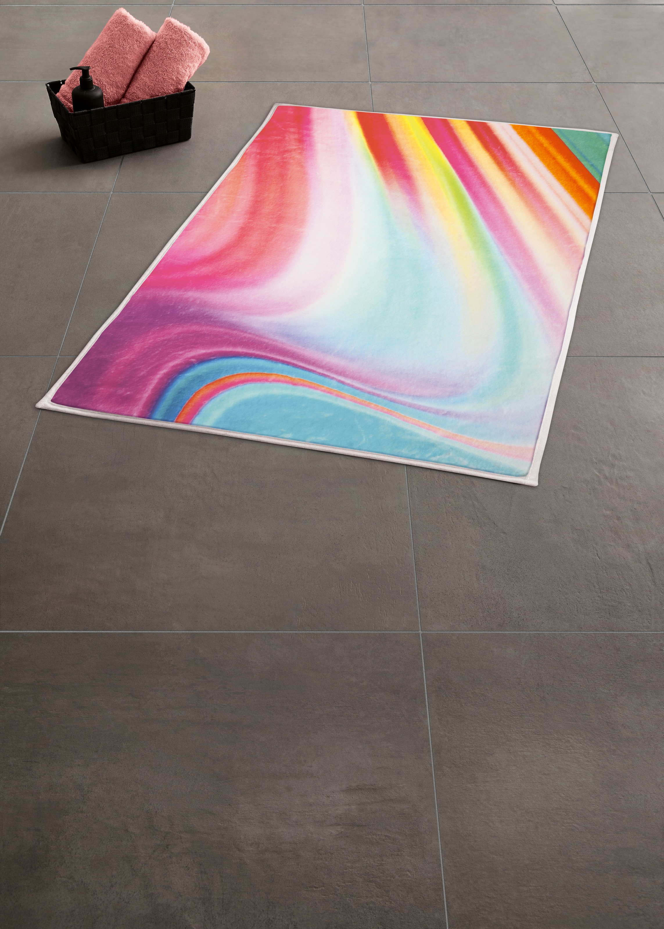 Kleine Wolke Badematte "Vibes" Höhe 5 rutschhemmend beschichtet fußbodenhei günstig online kaufen