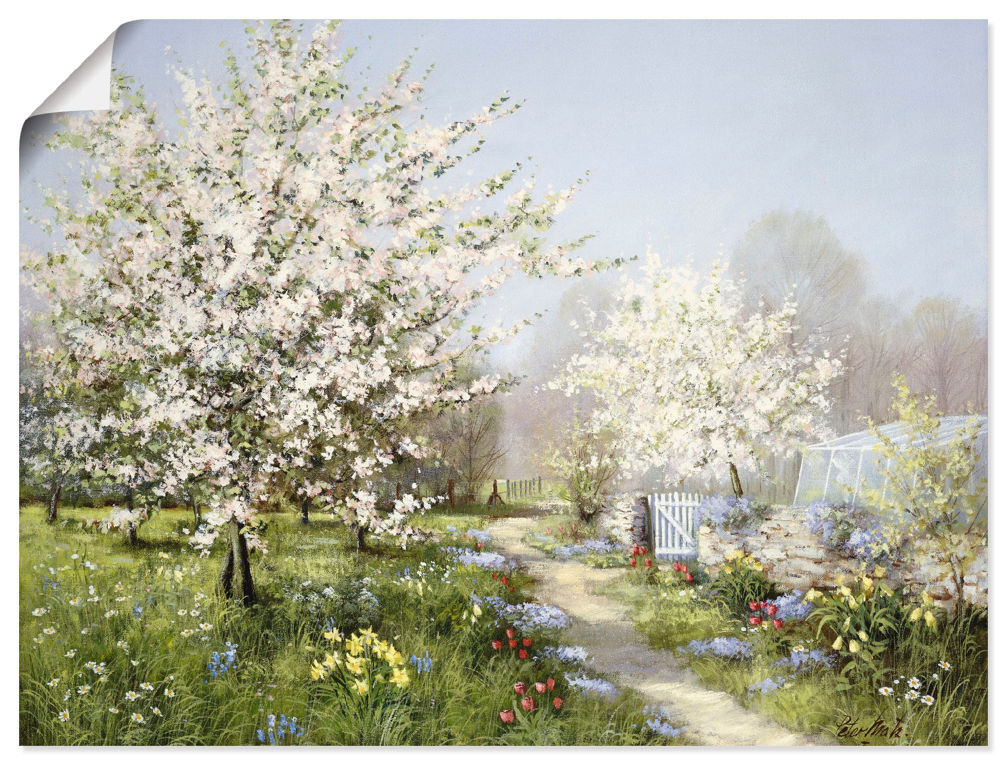 Wandbild »Frühlingsblüten«, Wiesen & Bäume, (1 St.), als Leinwandbild, Poster,...