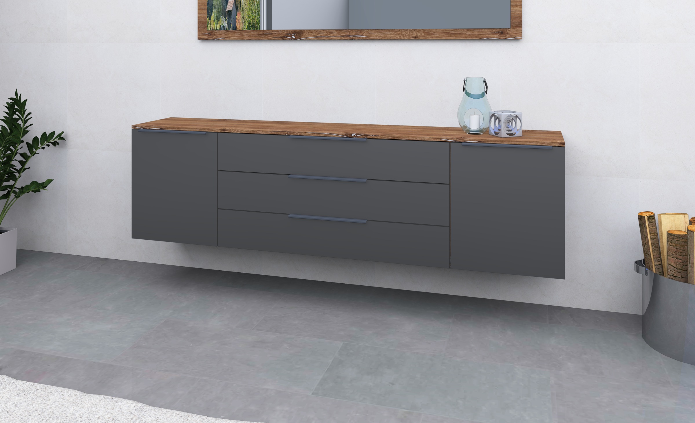 borchardt Möbel Sideboard "Tom, Kommode Breite 200cm, hängend oder stehend günstig online kaufen