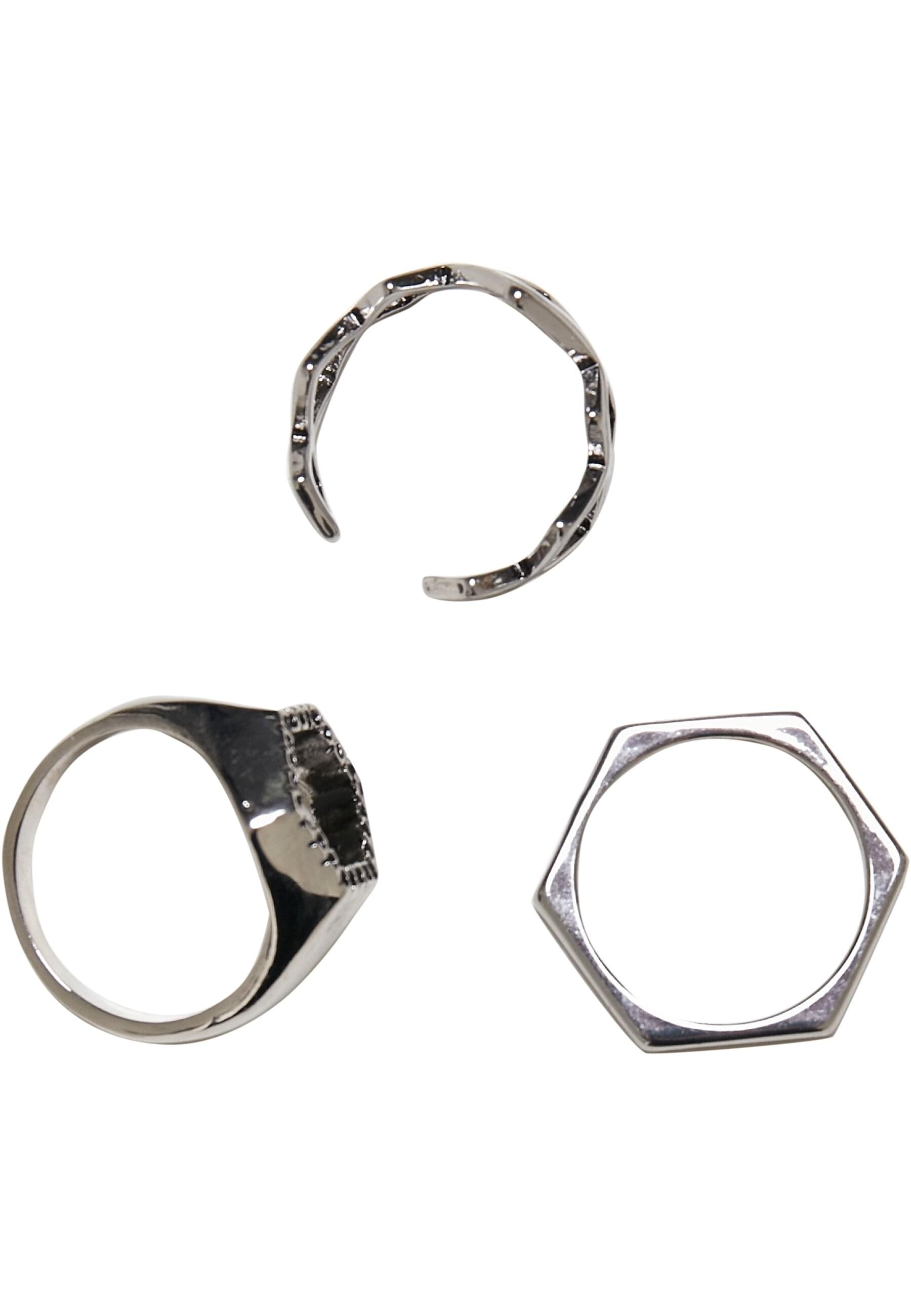 URBAN CLASSICS Ring-Set »Urban Classics Unisex Graphic Ring 3-Pack«