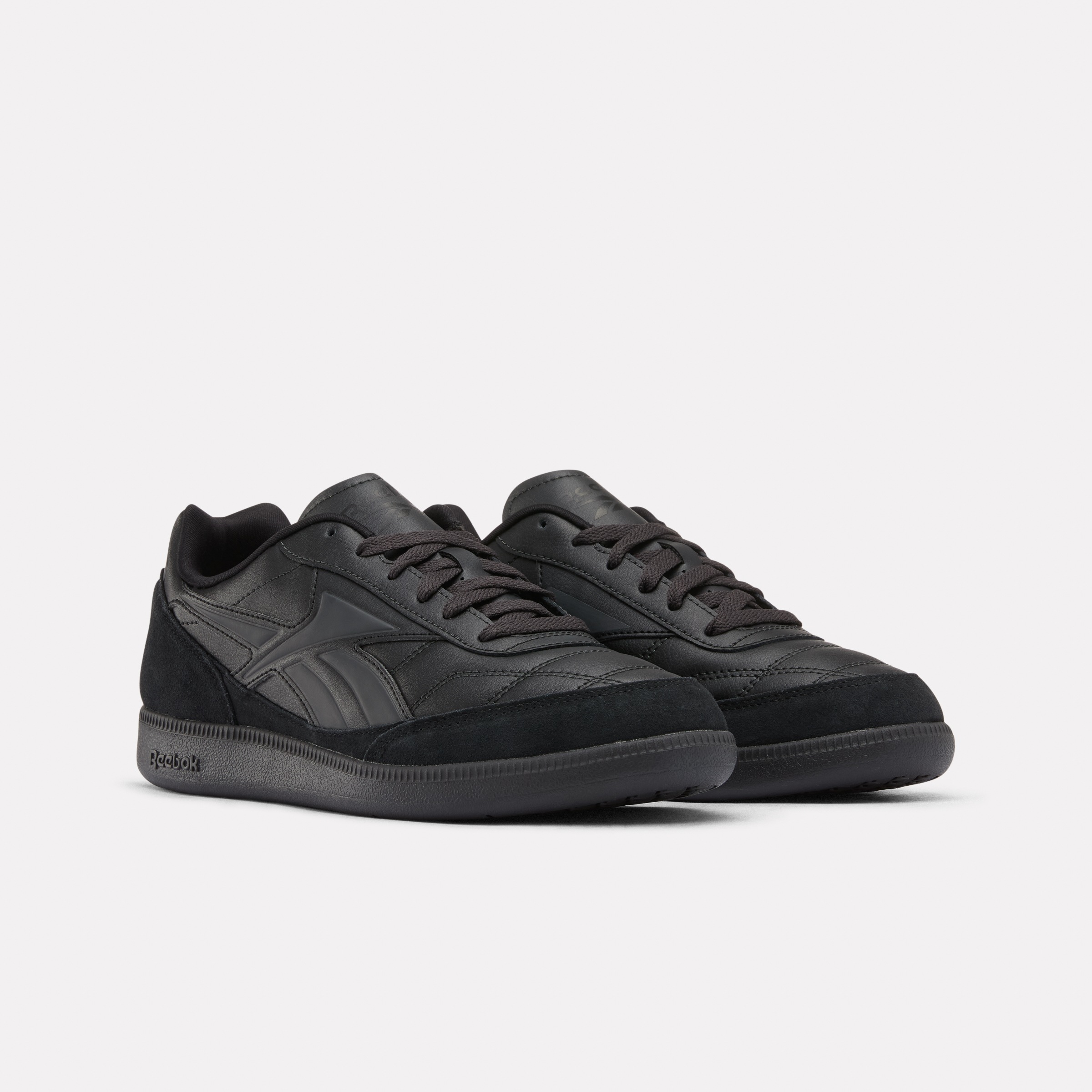 Trainingsschuh REEBOK CLASSIC "REEBOK FINALE", Damen, Gr. 39, washedschwarz, schwarz, schwarz, Leder, Synthetik, Schuhe