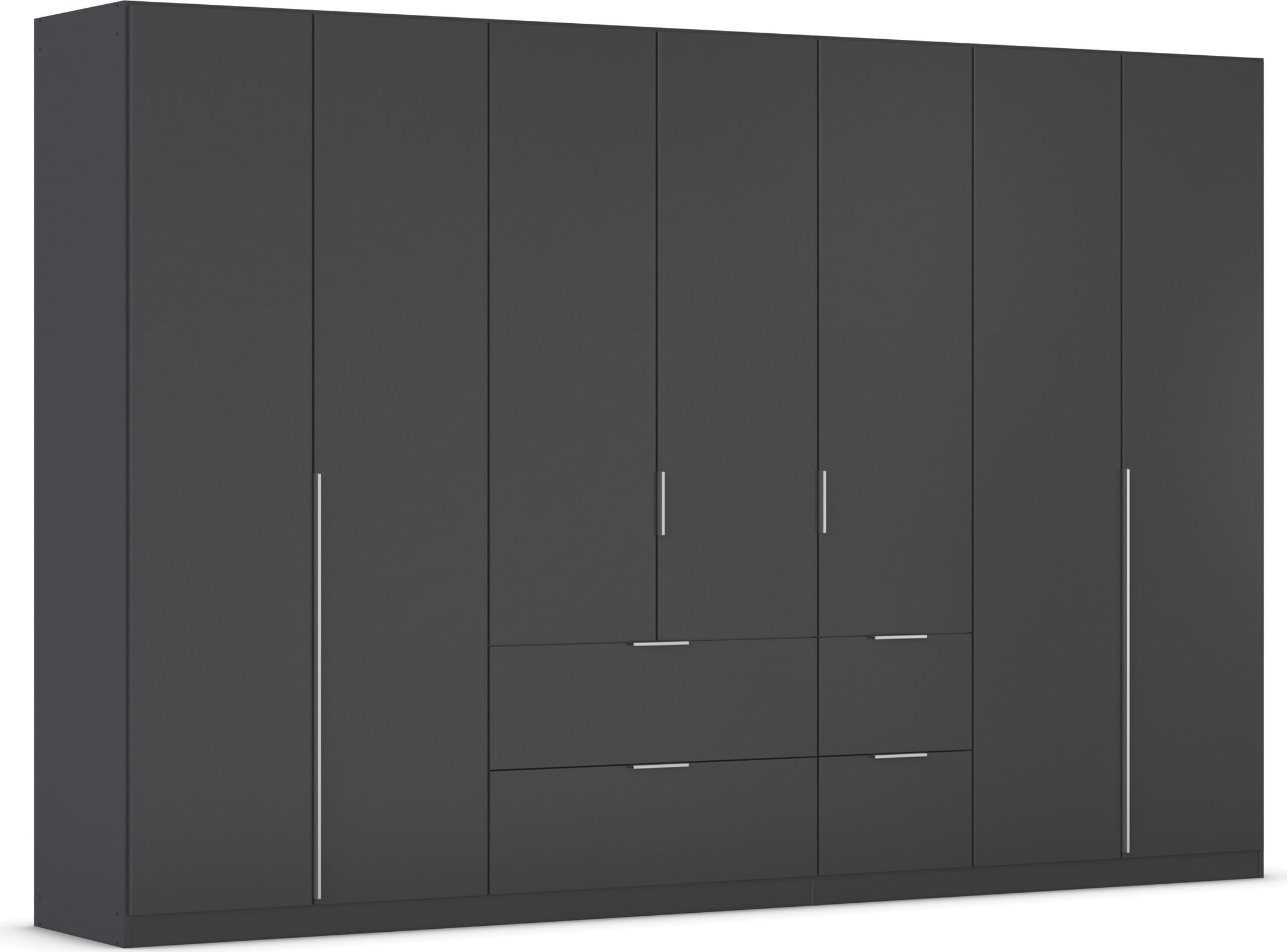 OTTO home Drehtürenschrank "Kleiderschrank Schrank Garderobe AGORDO mit Dekor- oder Hochglanzfront" in zwei Griff-Farben, Breite 315 cm, mit Außenschubkästen, Serie in 7 Breiten und 2 Höhen MADE IN GERMANY