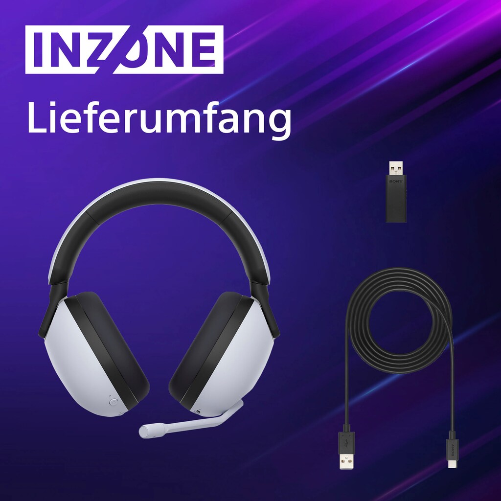 Sony Gaming-Headset »INZONE H7«, Bluetooth-Wireless, Rauschunterdrückung-LED Ladestandsanzeige-Quick Attention Modus