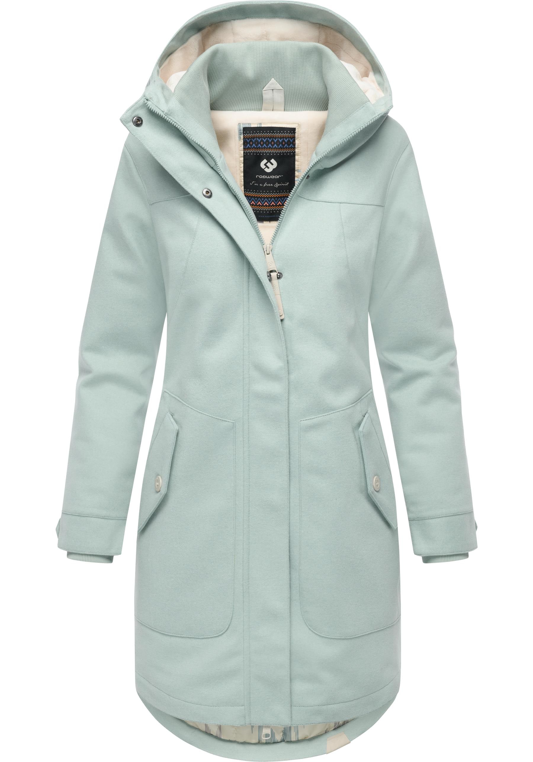 Ragwear Wintermantel "Jannisa Coat" Klassischer Damen Kurzmantel mit Kapuze günstig online kaufen