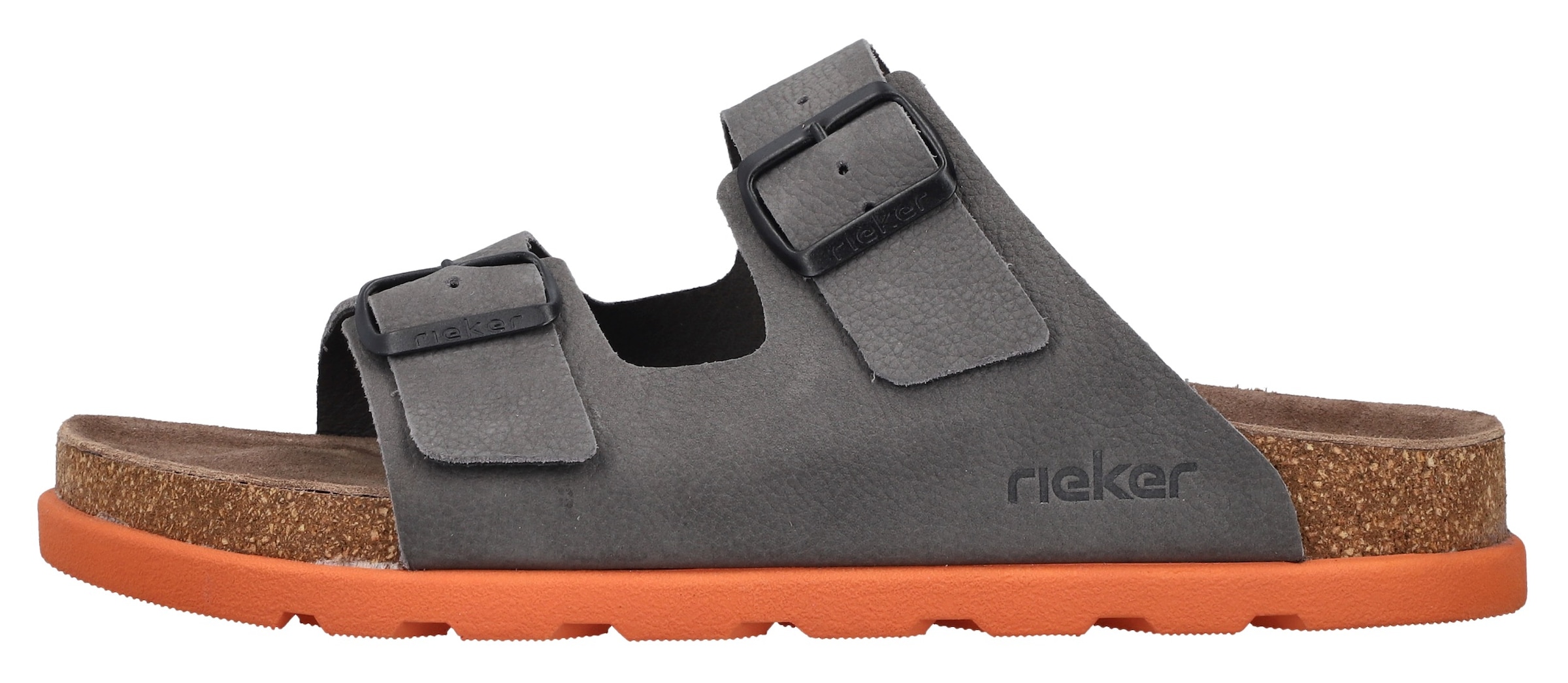 Rieker Pantolette, Sommerschuh, Strandschuh, Hausschuh mit bequemem Fußbett