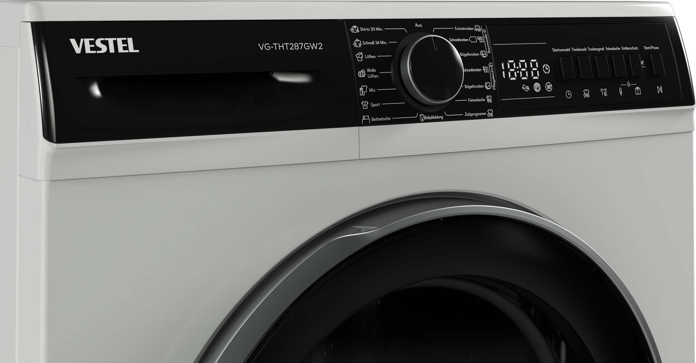 VESTEL Wärmepumpentrockner »VG-THT287GW2«, 8 kg