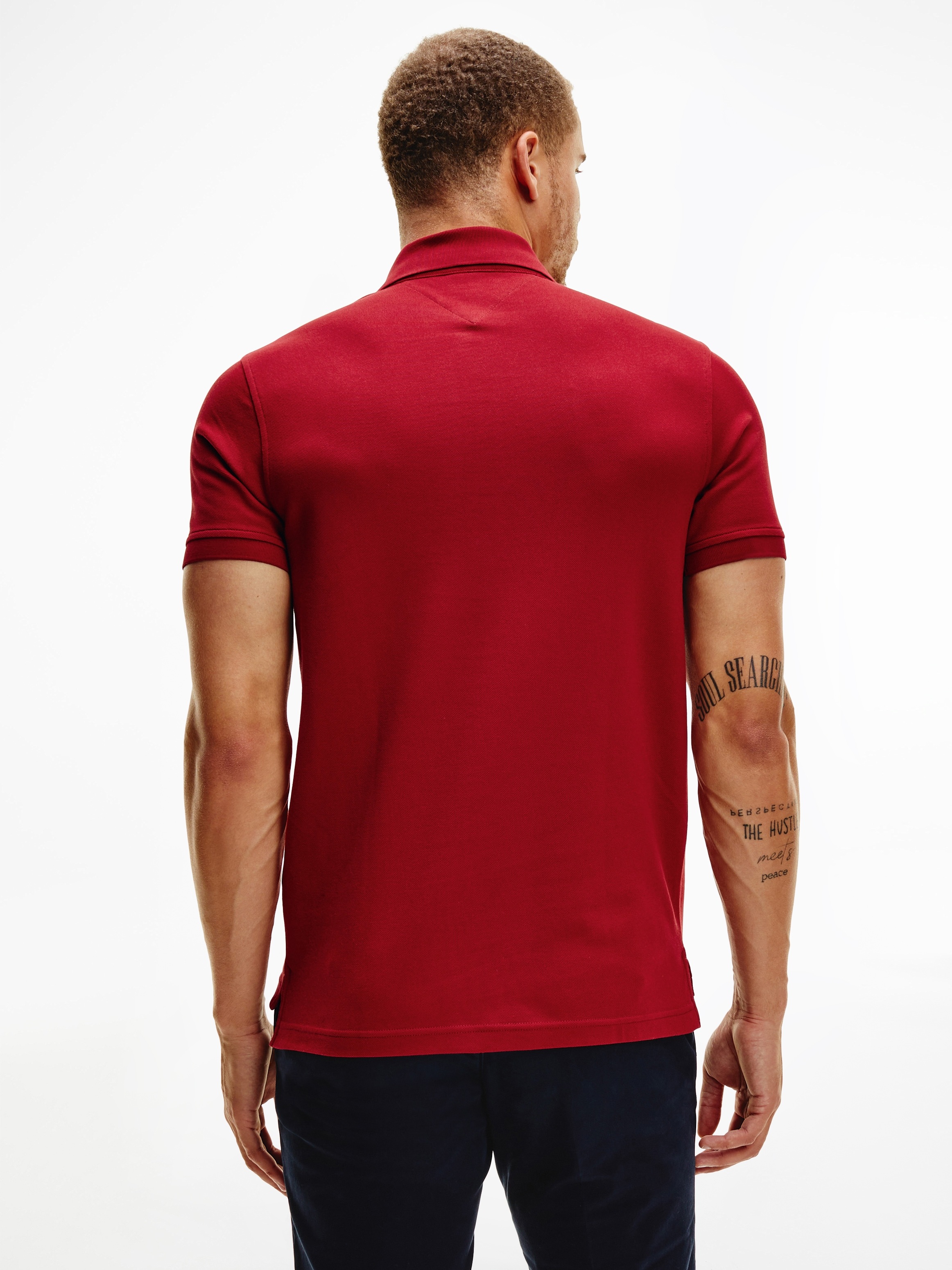 Thumbnail - Tommy Hilfiger Poloshirt "1985 SLIM POLO" Markenstickerei, aus Baumwoll-Piqué