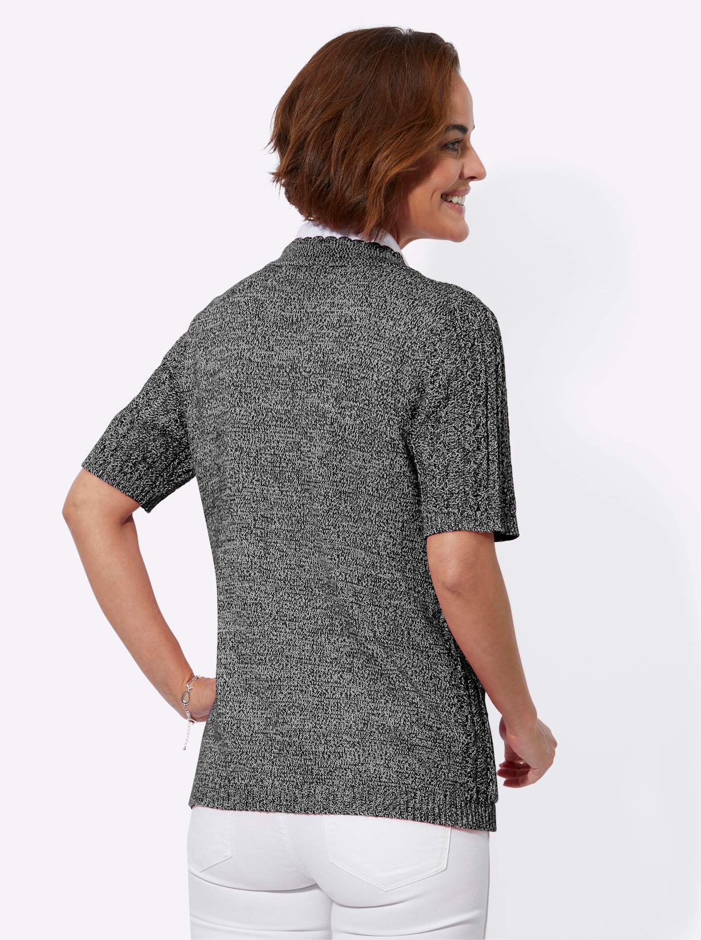 Classic Basics Ajourstrickjacke