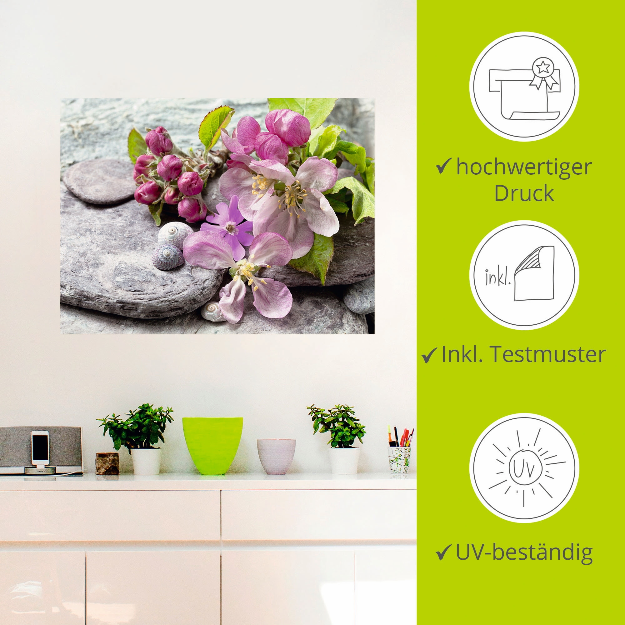 Artland Wandbild »Apfelblüten«, Blumen, (1 St.), als Leinwandbild, Poster, Wandaufkleber in verschied. Größen