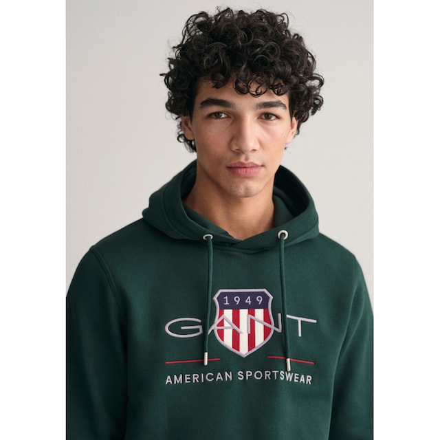 Gant Hoodie »REG ARCHIVE SHIELD HOODIE«, mit modischer Logostickerei auf  der Brust ▷ kaufen | BAUR | 