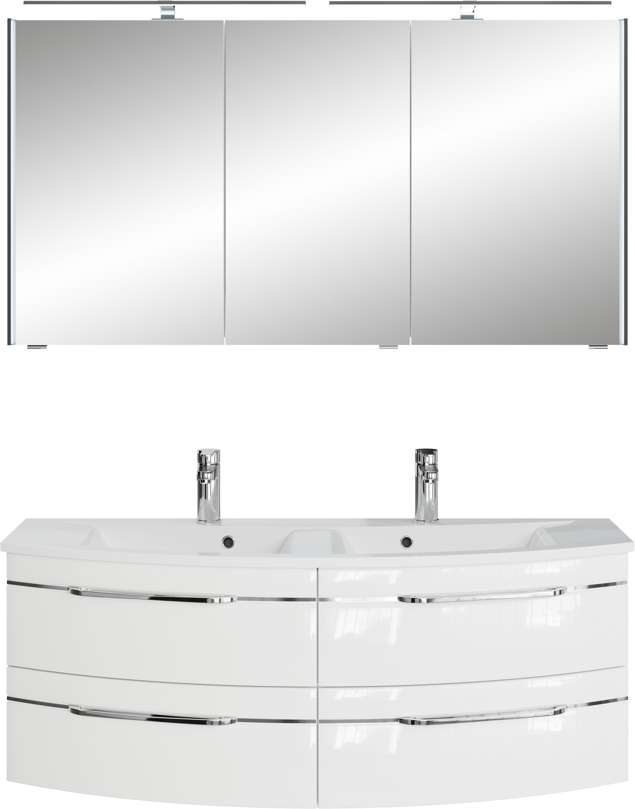 Saphir Badmöbel-Set "Badezimmer-Set 133,2 cm breit, inkl. Türdämpfer, 3 Tür günstig online kaufen