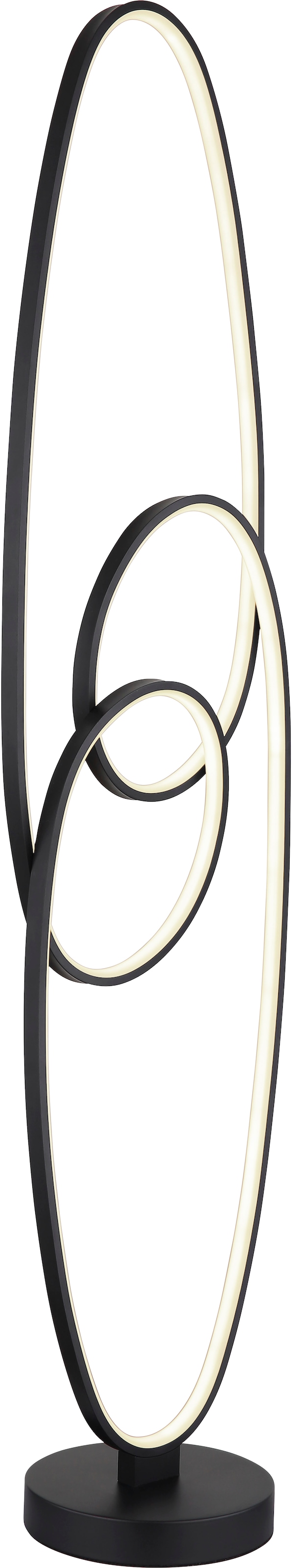 GLOBO LIGHTING Stehlampe »SPIRA« LED-Modul 1 Stk. Stehleuchte Schwarz, Opal, Fußtritt, dimmbar, LED 39W