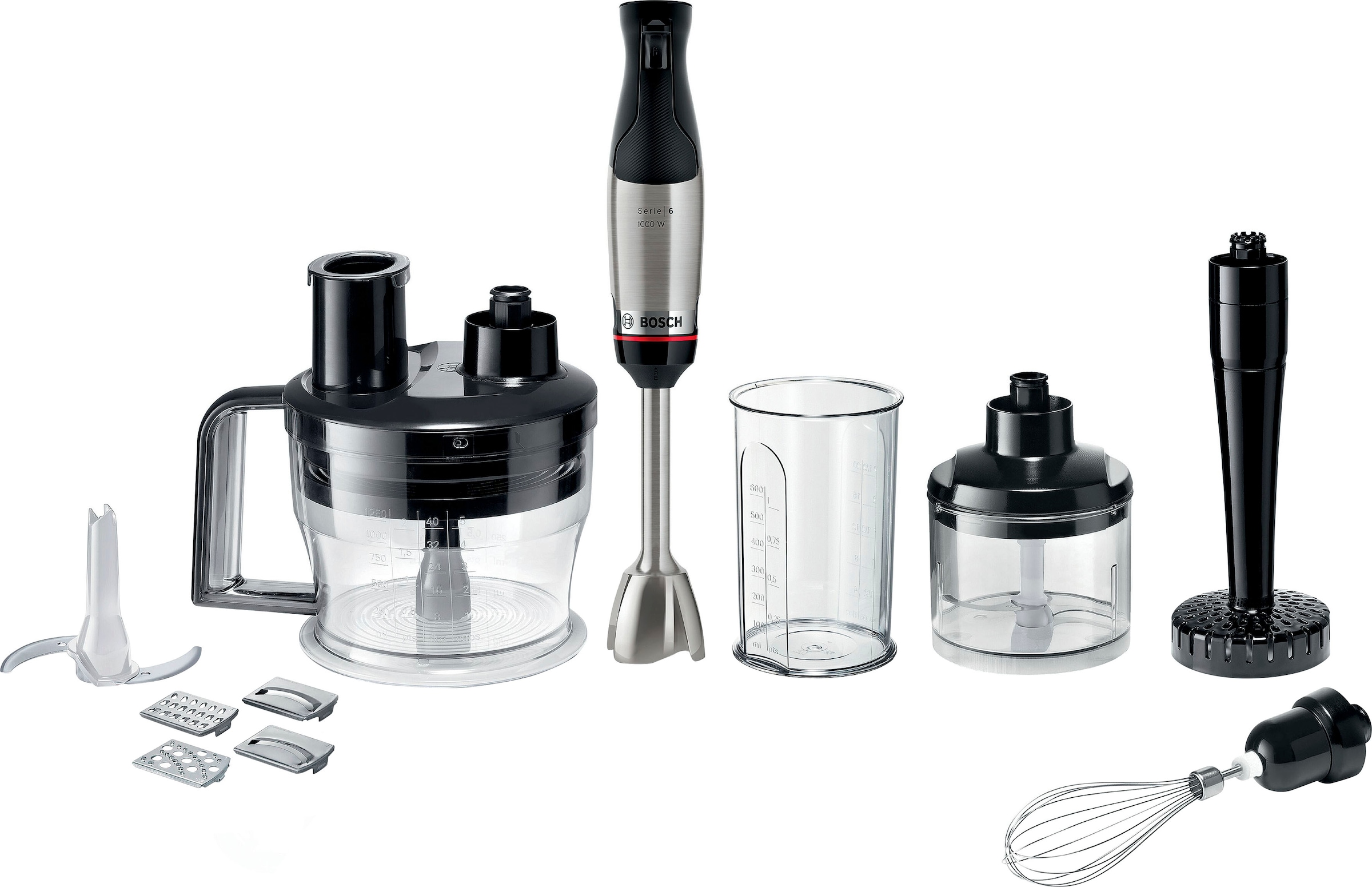 BOSCH Stabmixer »ErgoMaster Serie Zerkleinerer, uvm Foodprozessor W, 6 Set: Mixstab, mit 1200 MSM6M8X1«, Würfelschneider, BAUR | kaufen