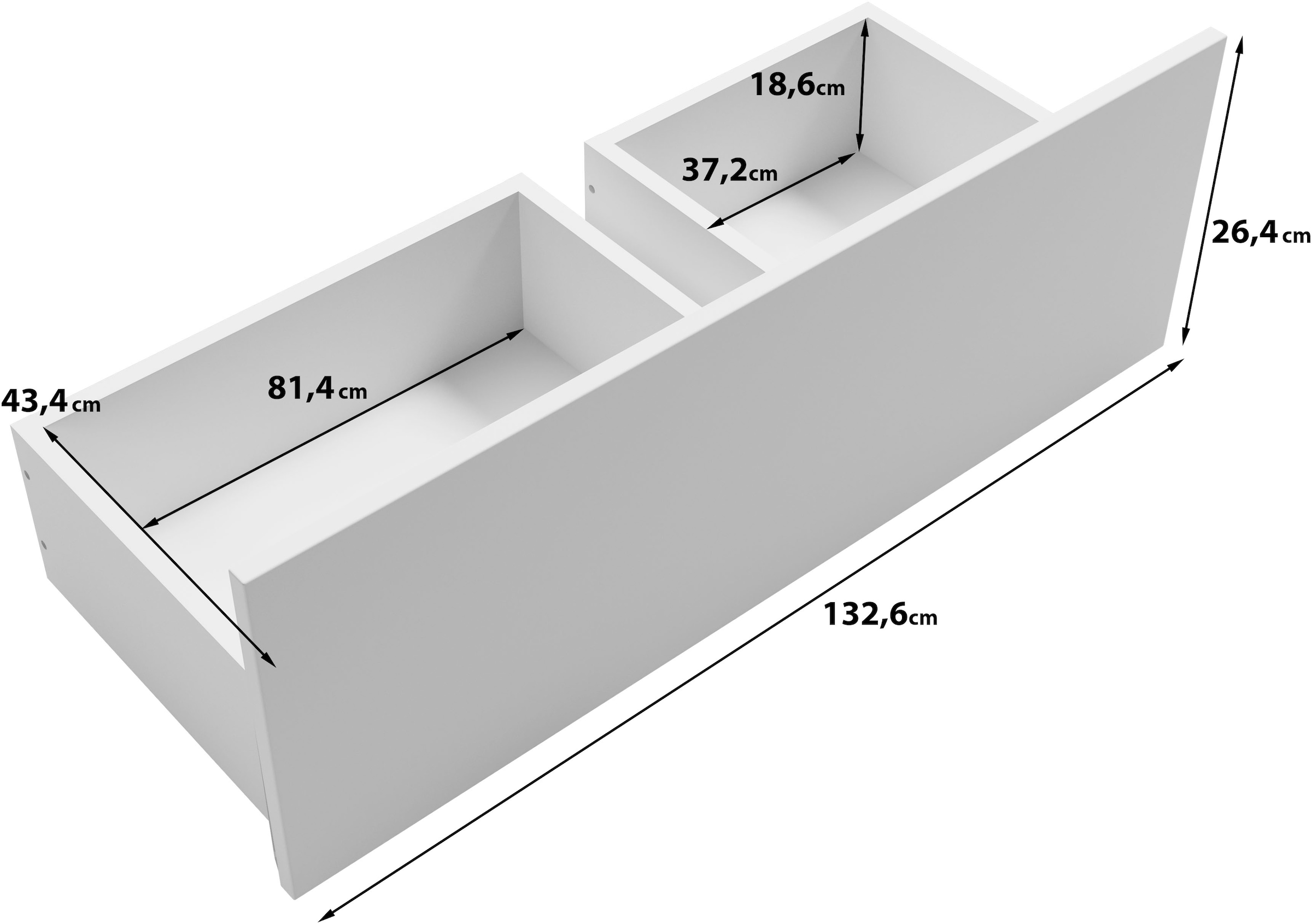 Home affaire Kleiderschrank »Spirit Kleiderschrank mit Spiegel, Schublade und 2 Kleiderstangen« Mit schwarzen Metallgriffen – viel Stauraum und flexible Aufteilung