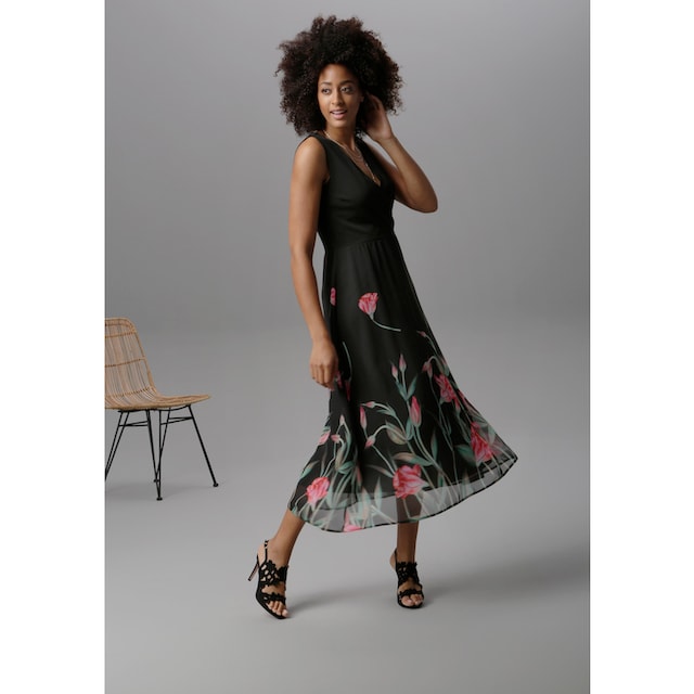 online mit Sommerkleid, BAUR Aniston Druck SELECTED kaufen | floralem