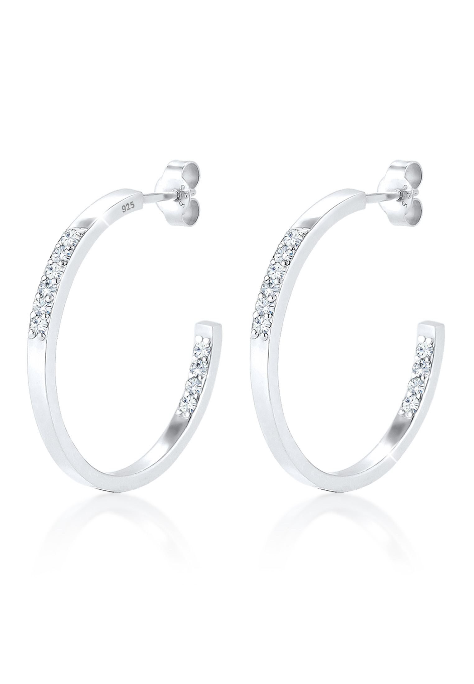 Paar Creolen »Creolen Edel Zart Kristalle 925 Silber«
