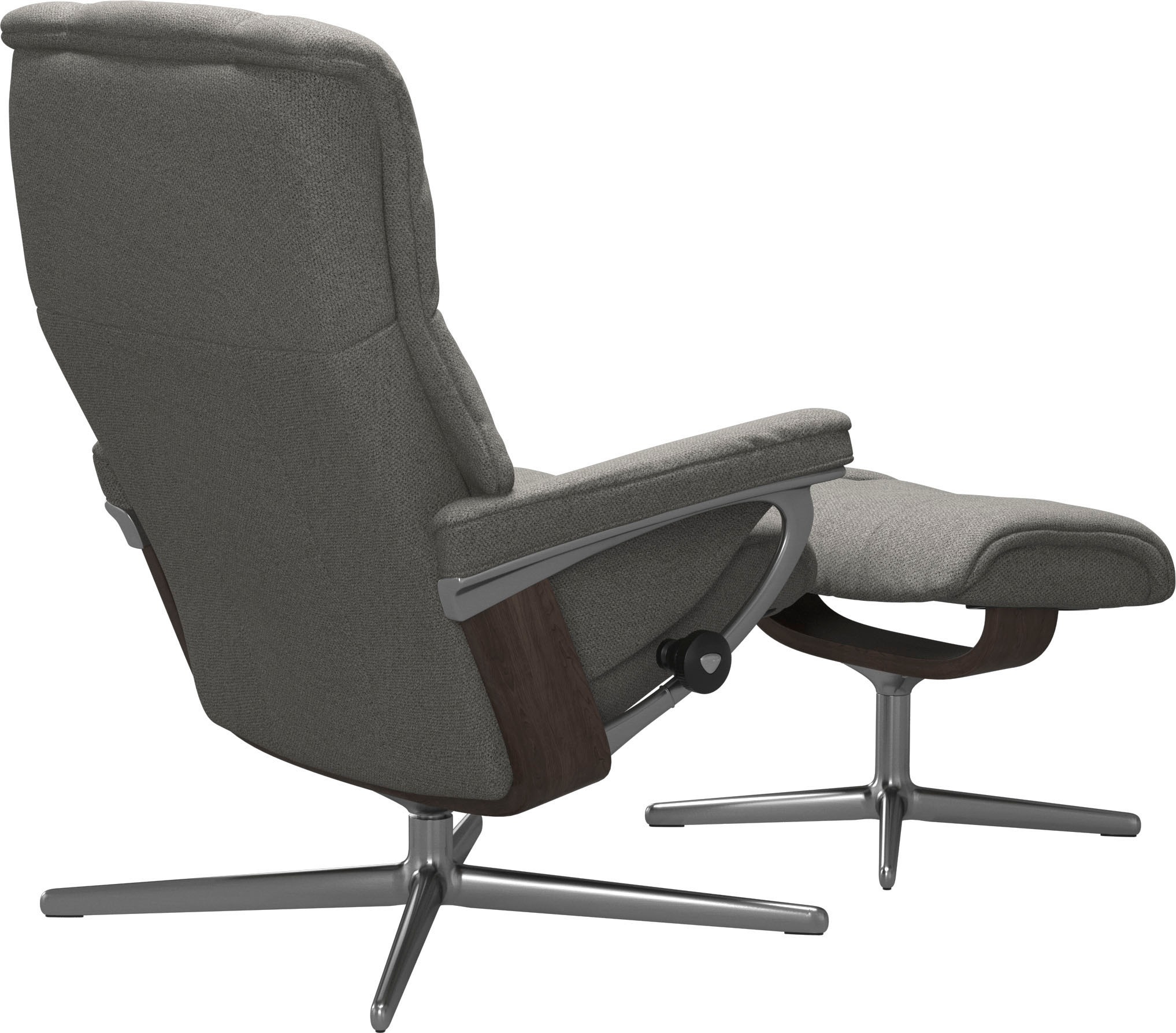Stressless® Relaxsessel »Mayfair«, (Set, Relaxsessel mit Hocker), mit Hocker, mit Cross Base, Größe S, M & L, Holzakzent Wenge
