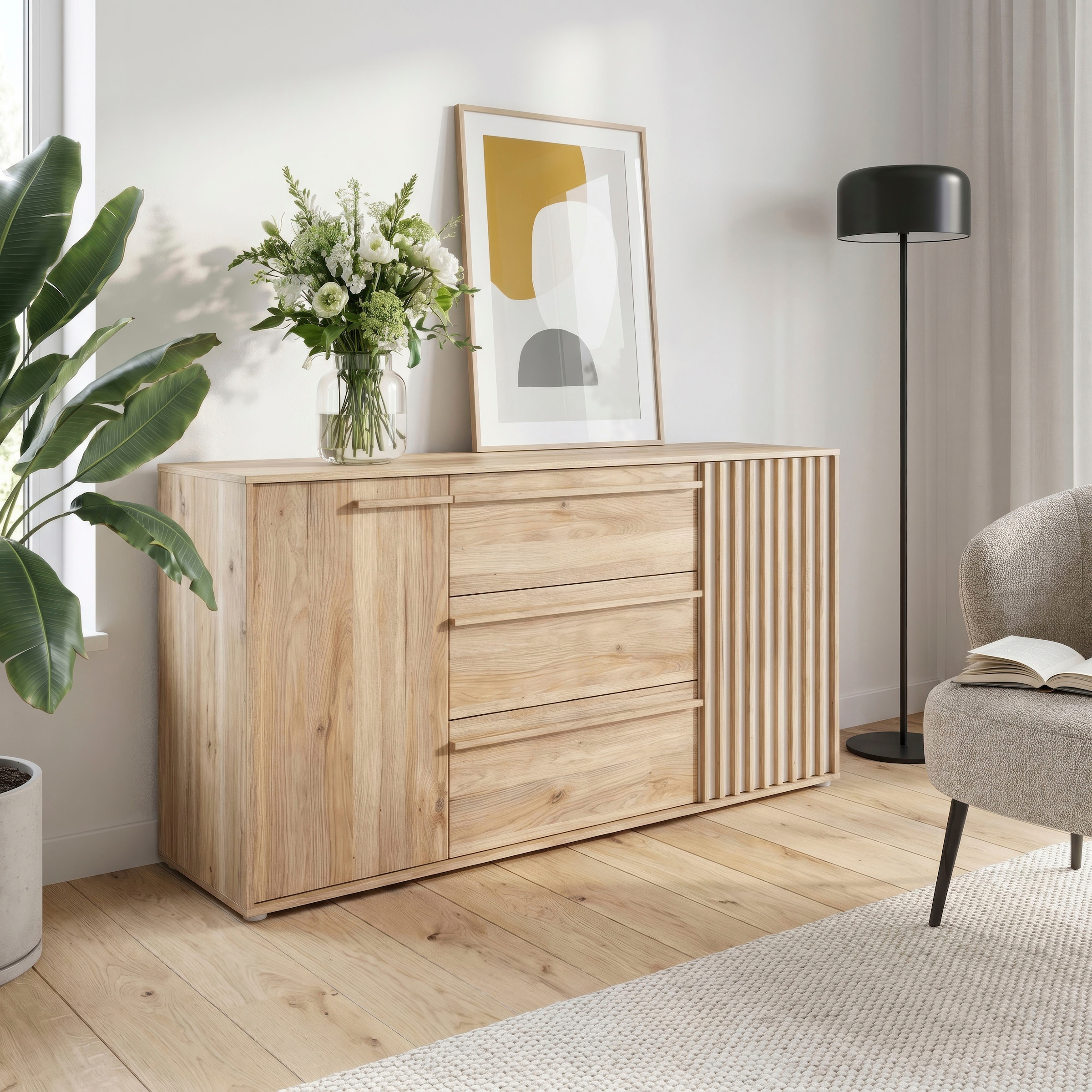 FORTE Sideboard »Forte Arank Sideboard 162, Vollauszug, Soft Close«