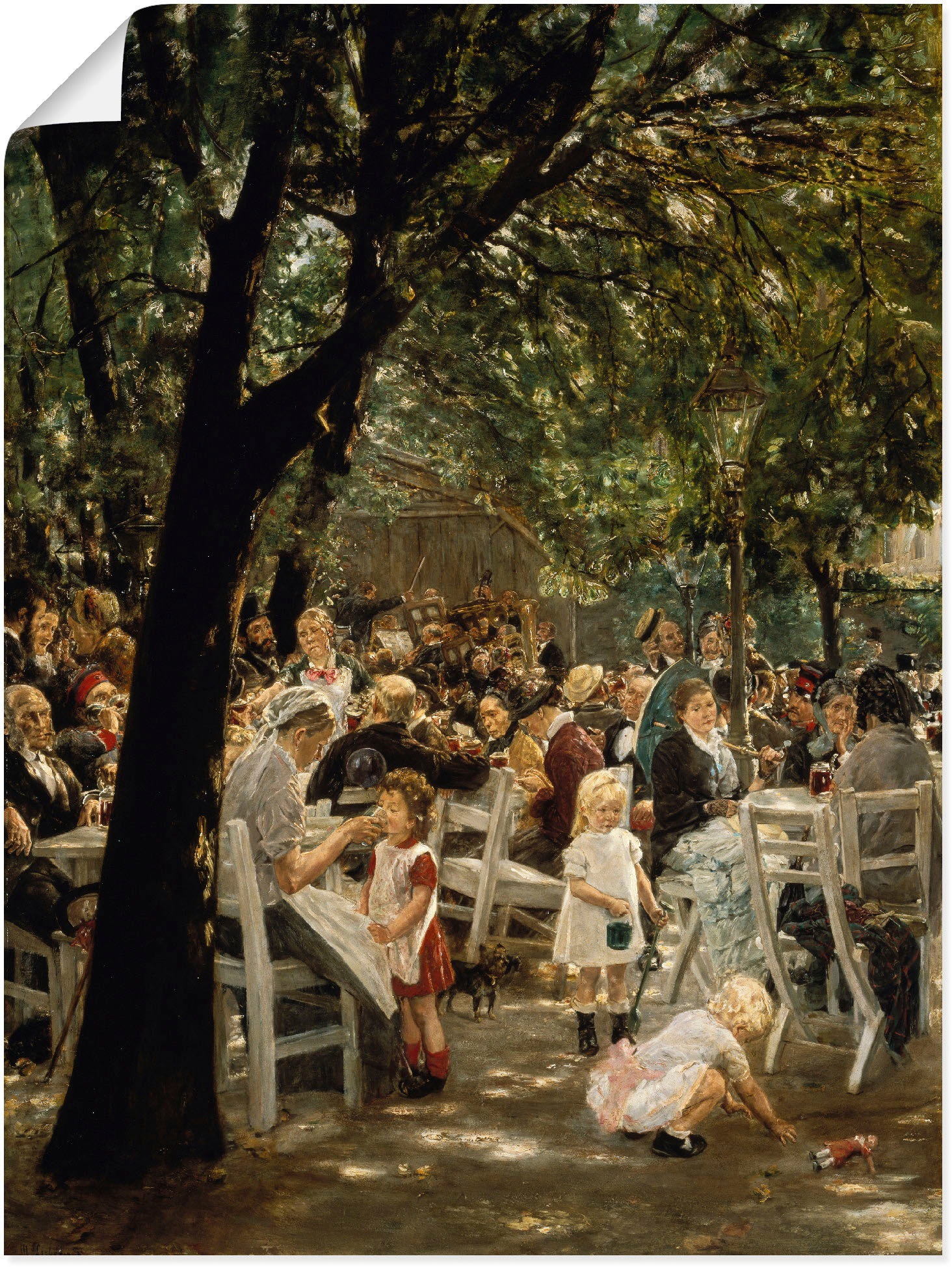 Artland Kunstdruck "Münchner Biergarten. 1883/84", Gruppen & Familien, (1 S günstig online kaufen