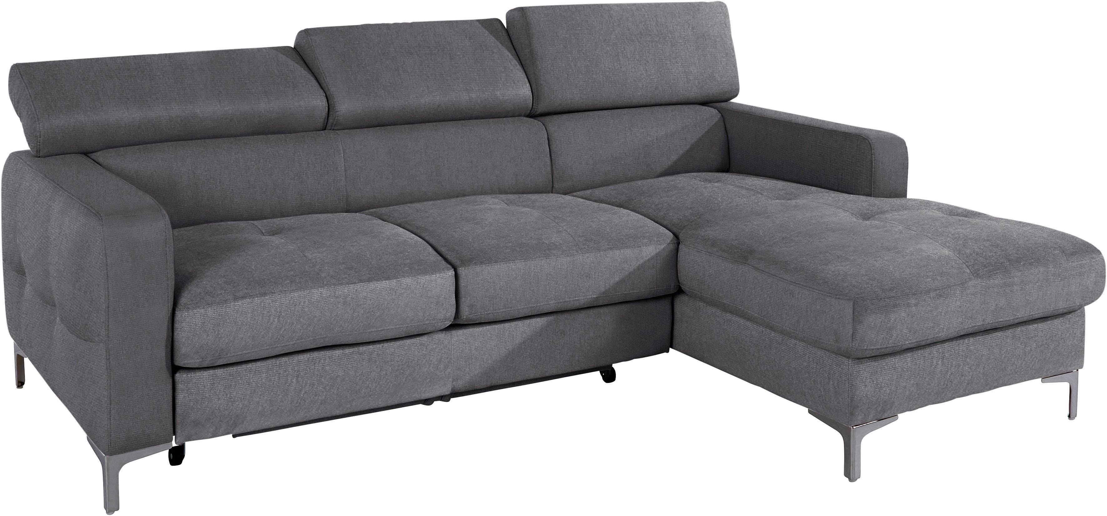 COTTA Ecksofa "Sammy L-Form" mit Kopfteilverstellung, wahlweise mit Schlaffunktion & Bettkasten