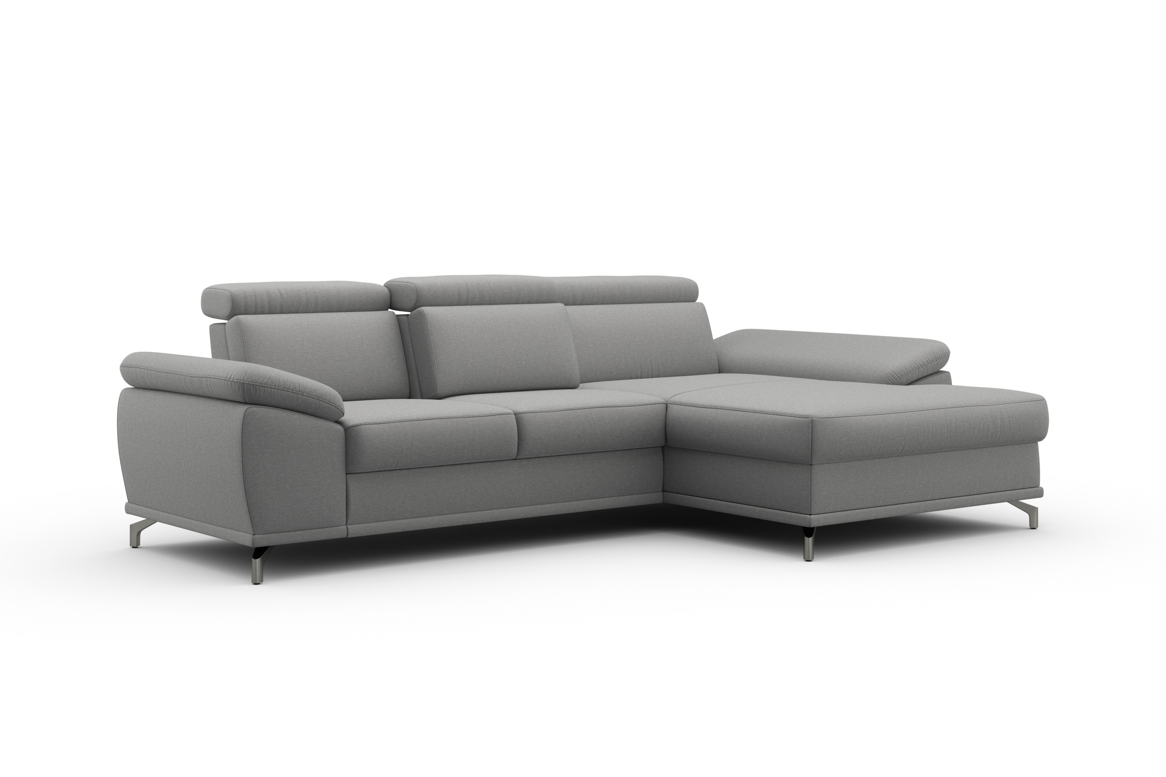 sit&more Ecksofa »Cabrio L-Form, mit Sitztiefenverstellung, Arm- und Kopfteilverstellung«, 2 Nierenkissen, Federkern, optional Bettfunktion und Stauraum