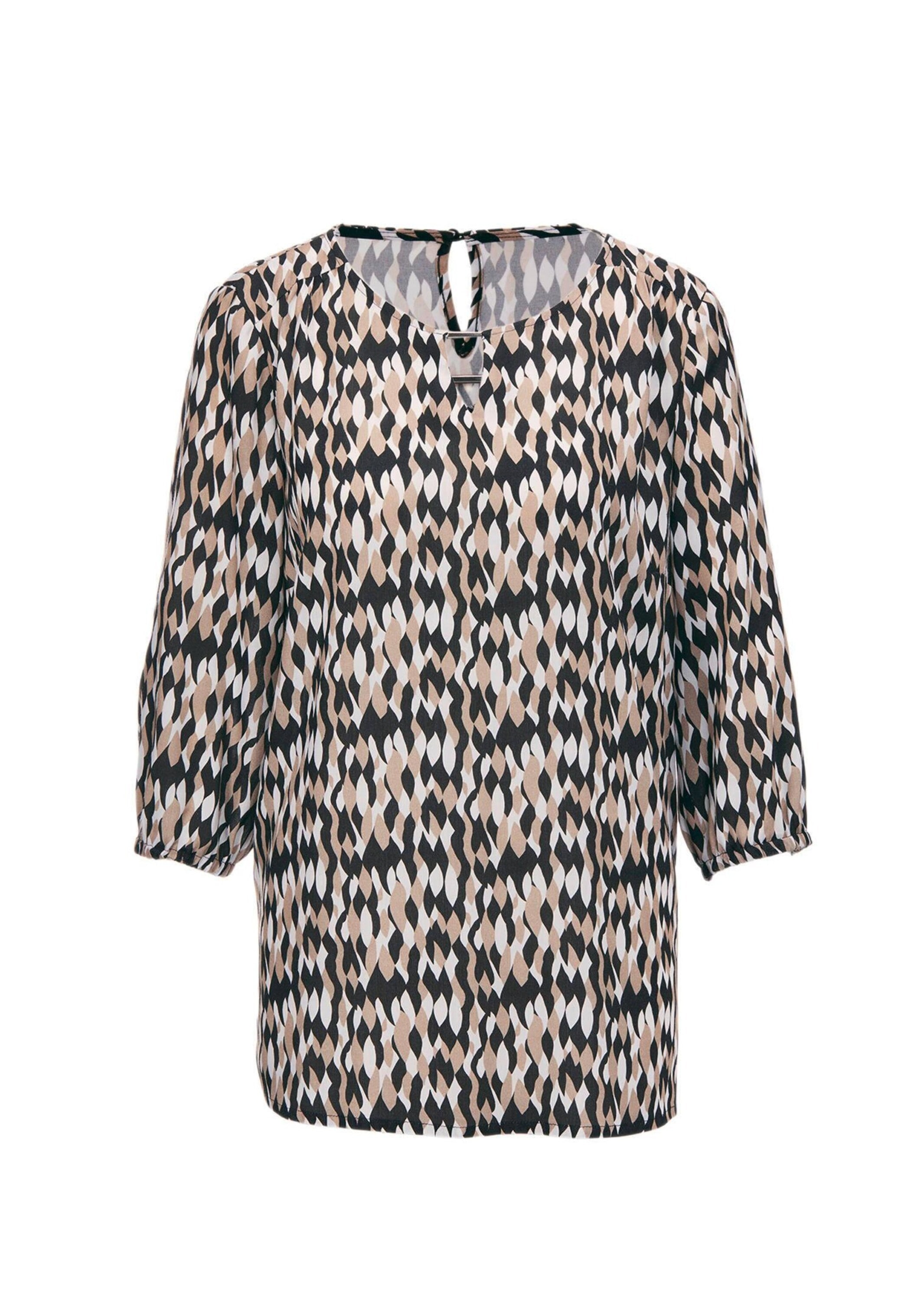 GOLDNER Schlupfbluse "Druckbluse mit raffinierter Ausschnittlösung" günstig online kaufen