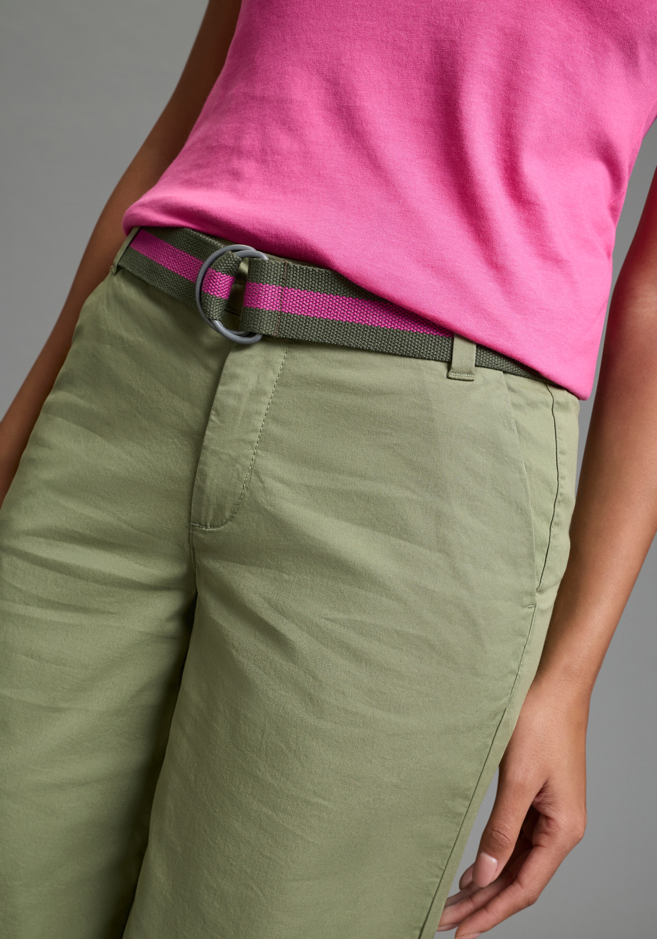 Laura Scott Chinoshorts  weite Twill-Hose, mit Eingrifftaschen und Leistentaschen