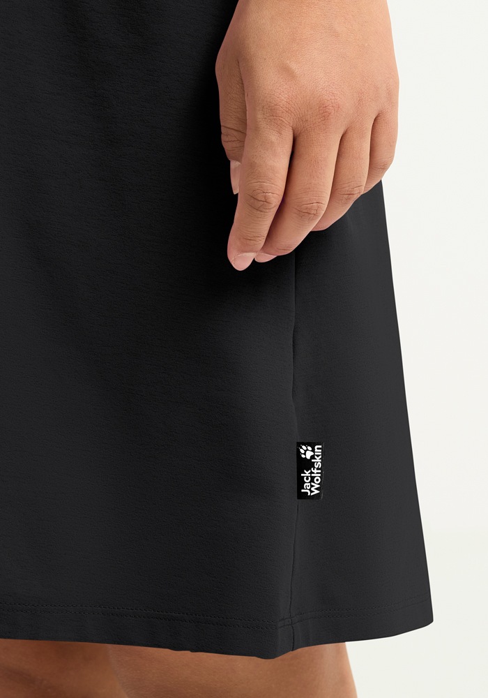 Sommerkleid JACK WOLFSKIN "TRAVEL DRESS W", Damen, Gr. L (42/44), N-Gr, schwarz, Obermaterial: 100% Polyester, Kleider Sommerkleid 3