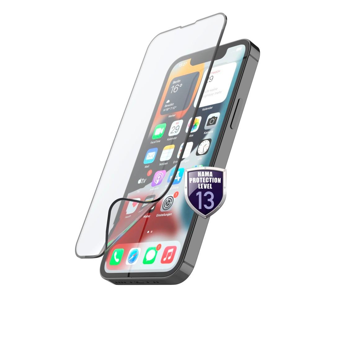 Hama Displayschutzglas »Displayschutz "Hiflex" für Apple iPhone 13 mini«, Anti-Fingerabdruck-Beschichtung