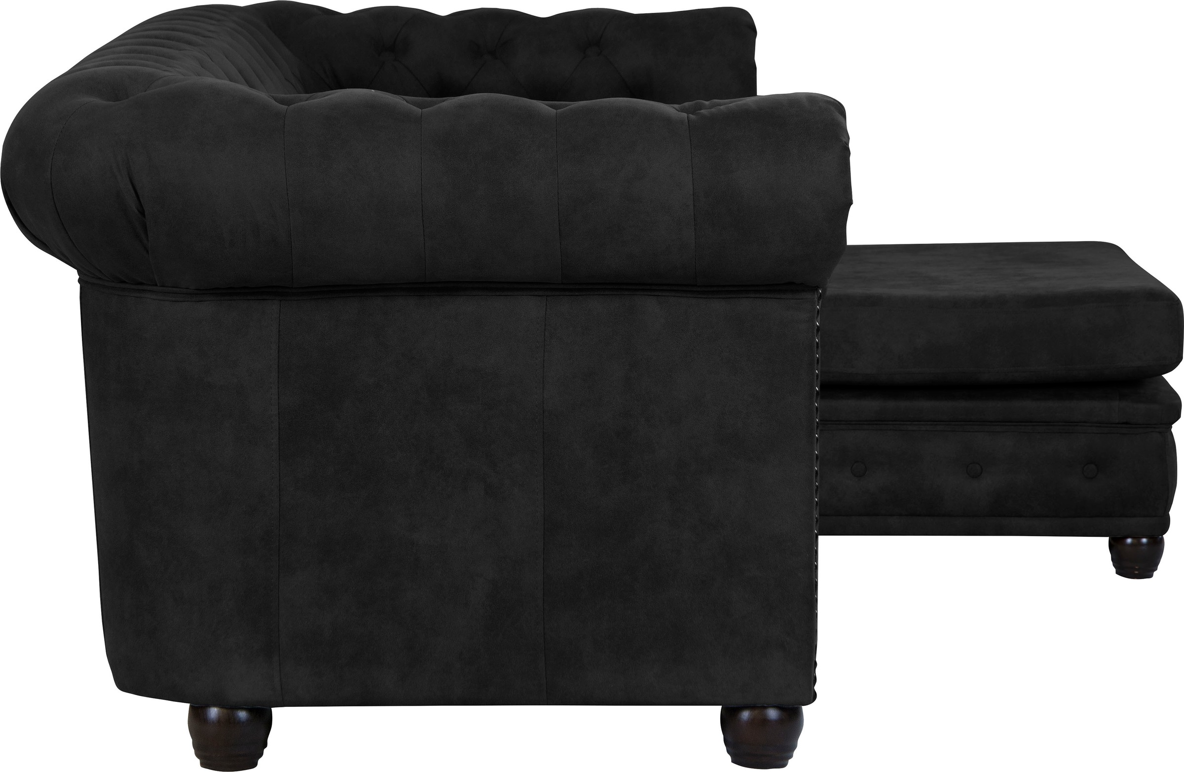 Home affaire Chesterfield-Sofa »Rysum L-Form«, Chesterfield-Optik mit Ottomanen-Abschluß