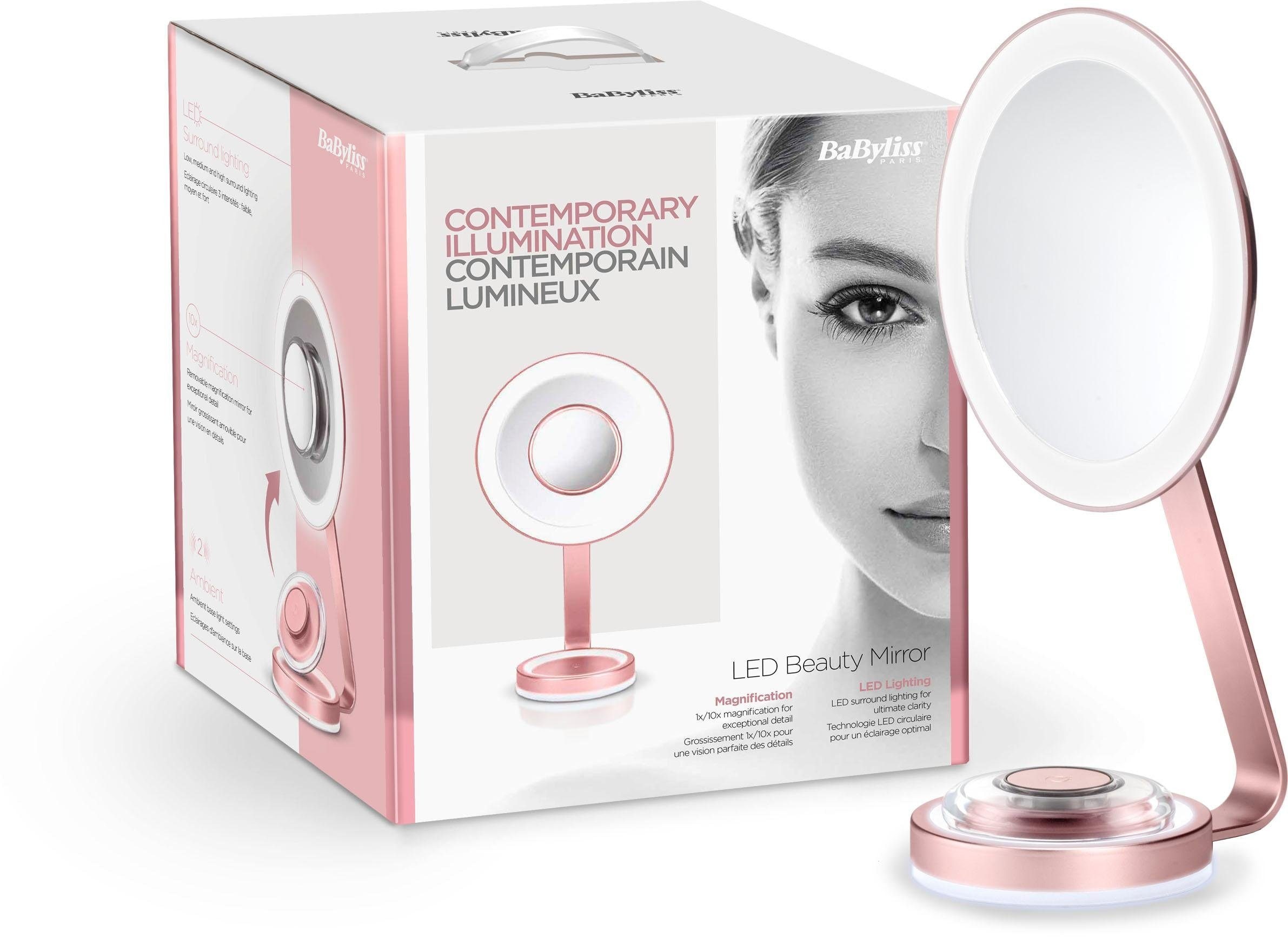 BaByliss LED-Lichtspiegel »9450E Beauty Mirror«, beleuchteter Kosmetikspiegel mit Netzbetrieb