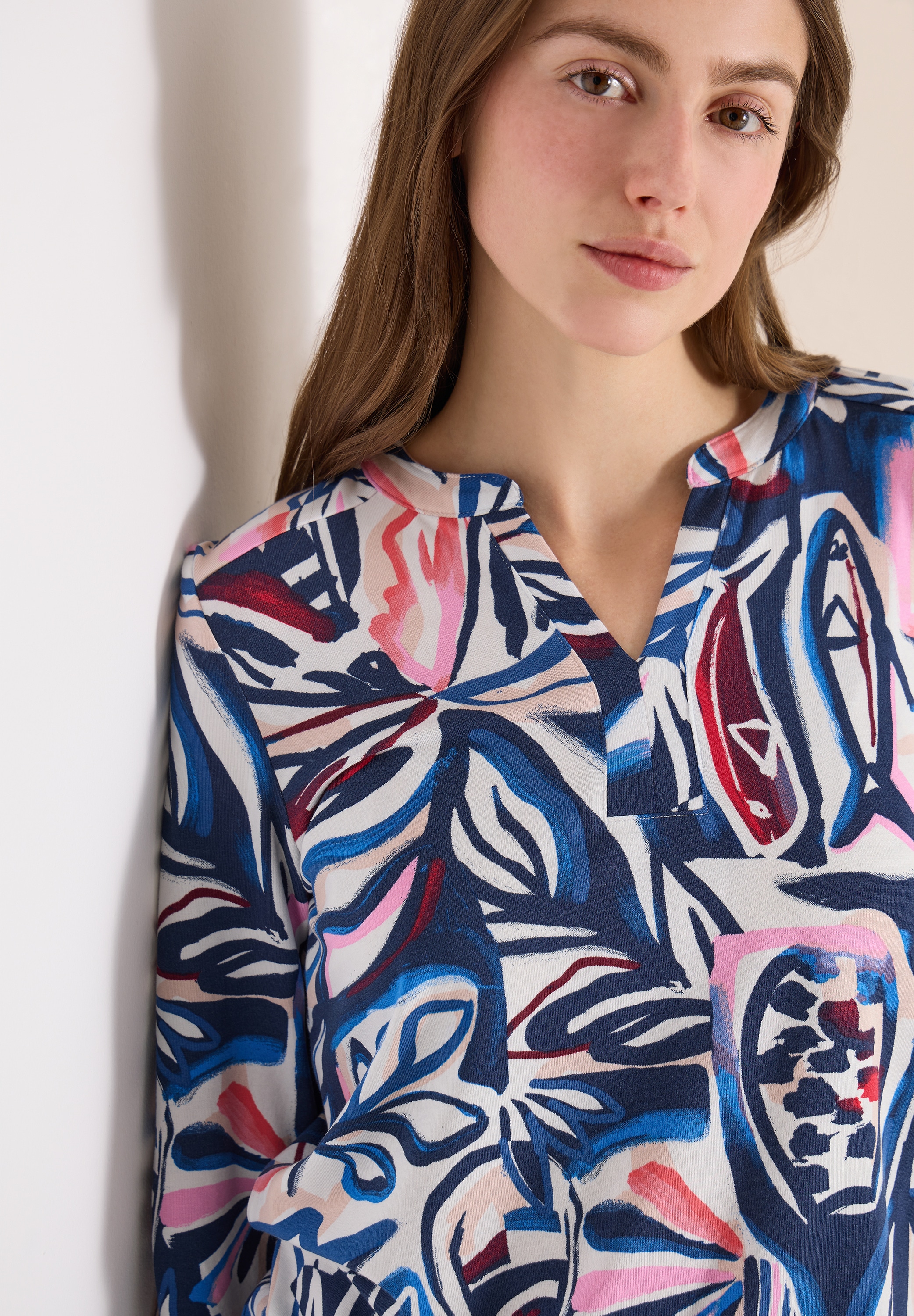 Cecil 3/4-Arm-Shirt mit All-Over Print günstig online kaufen