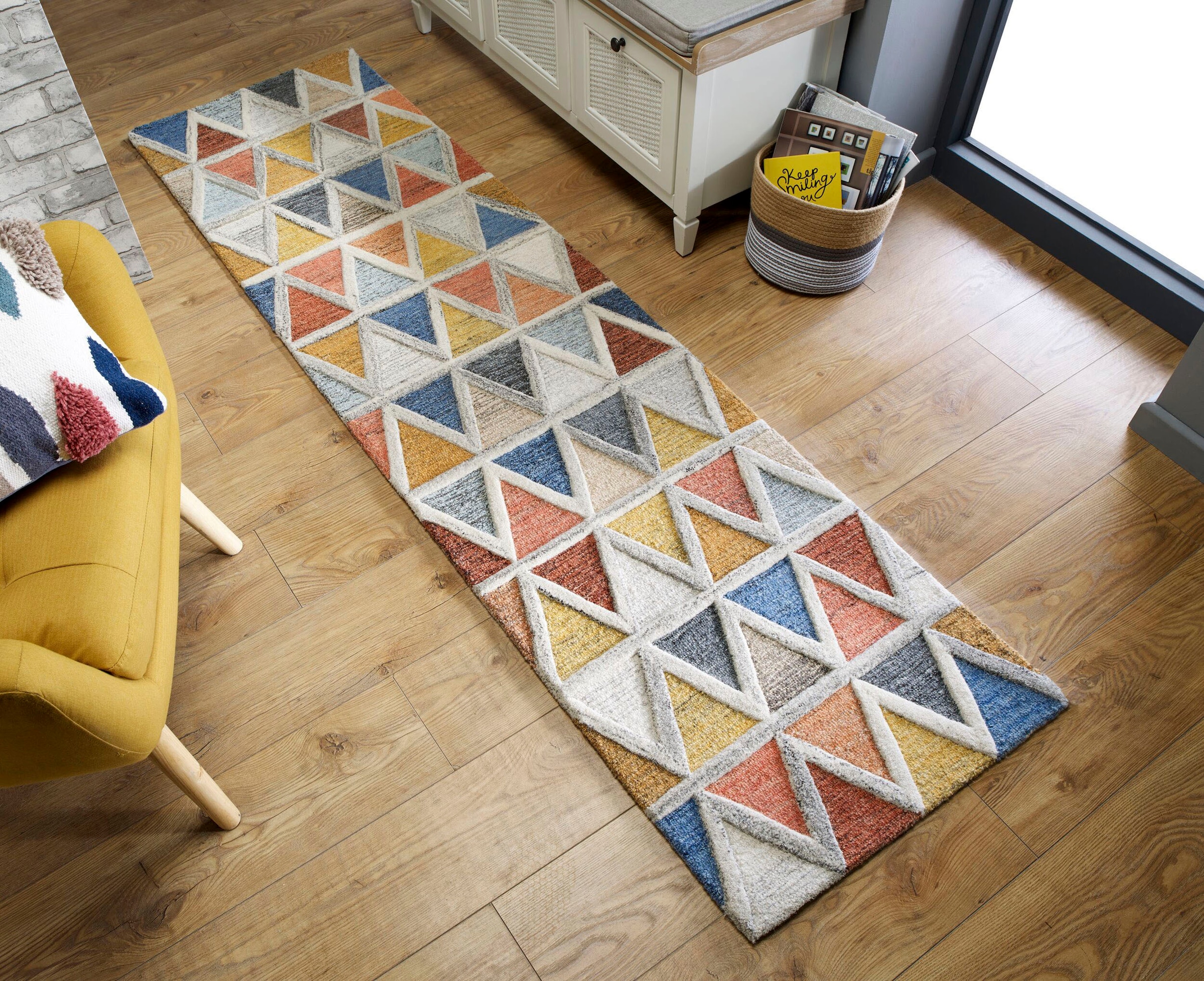 FLAIR RUGS | BAUR 100% mehrfarbig Läufer rechteckig, fußbodenheizungsgeeignet, gemustert, Wolle, »Moretz«, Läufer