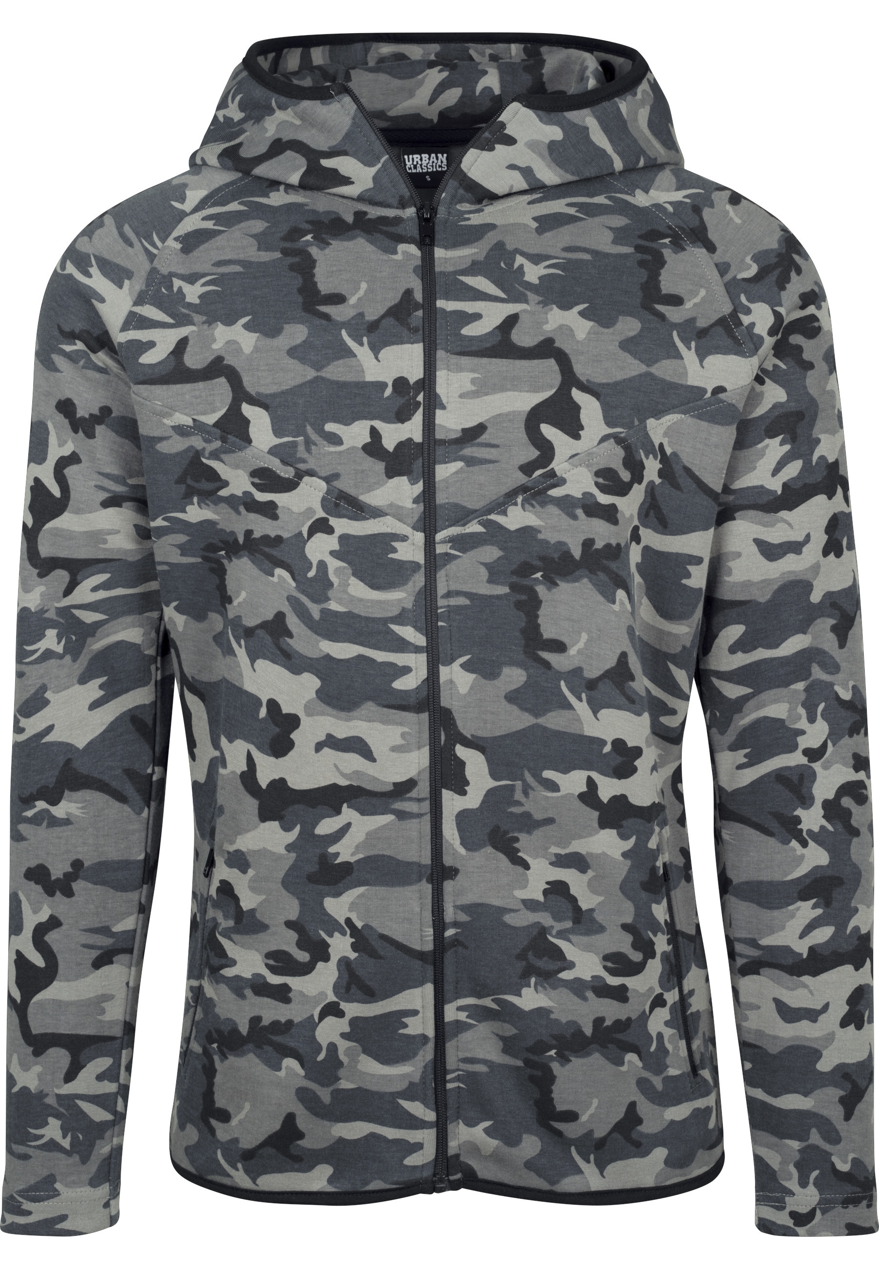 URBAN CLASSICS Allwetterjacke "Urban Classics Herren Interlock Camo Zip Jac günstig online kaufen