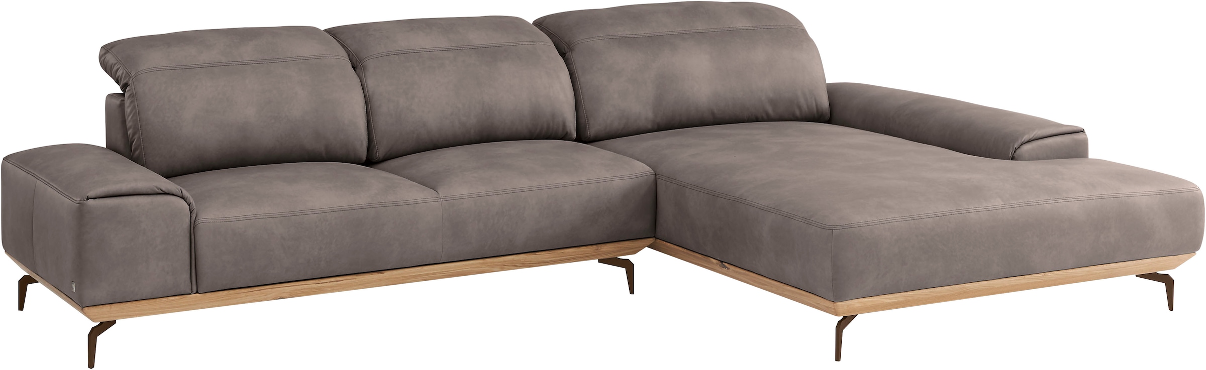 Musterring Wohnlandschaft »MR 2490«, Bronze-Fuß, Sitzhöhe 48cm, wahlweise mit Funktionen, Maße 342 x 207 cm