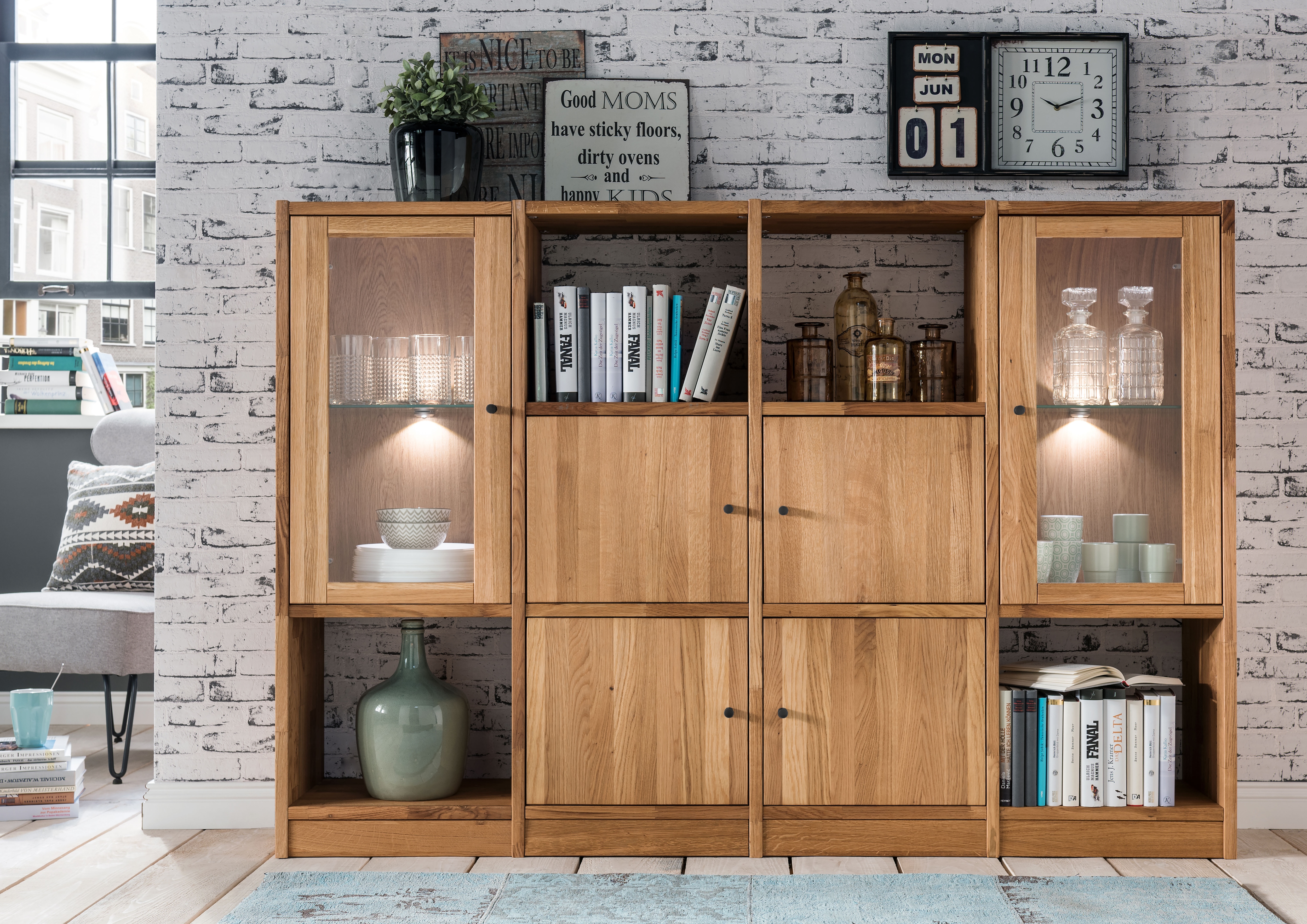 Home affaire Regal "Ecko, vielseitig als Bücher-, Wohn- oder Aufbewahrungsregal einsetzbar" Modulares Regalsystem mit vielseitigen Gestaltungsmöglichkeiten
