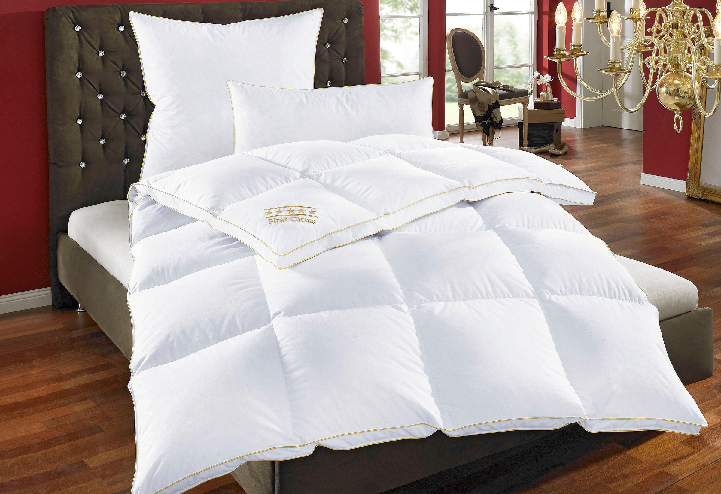 OBB Daunenbettdecke + Federkissen "Emilias" Bettwaren-Set, 135x200 oder 155 günstig online kaufen