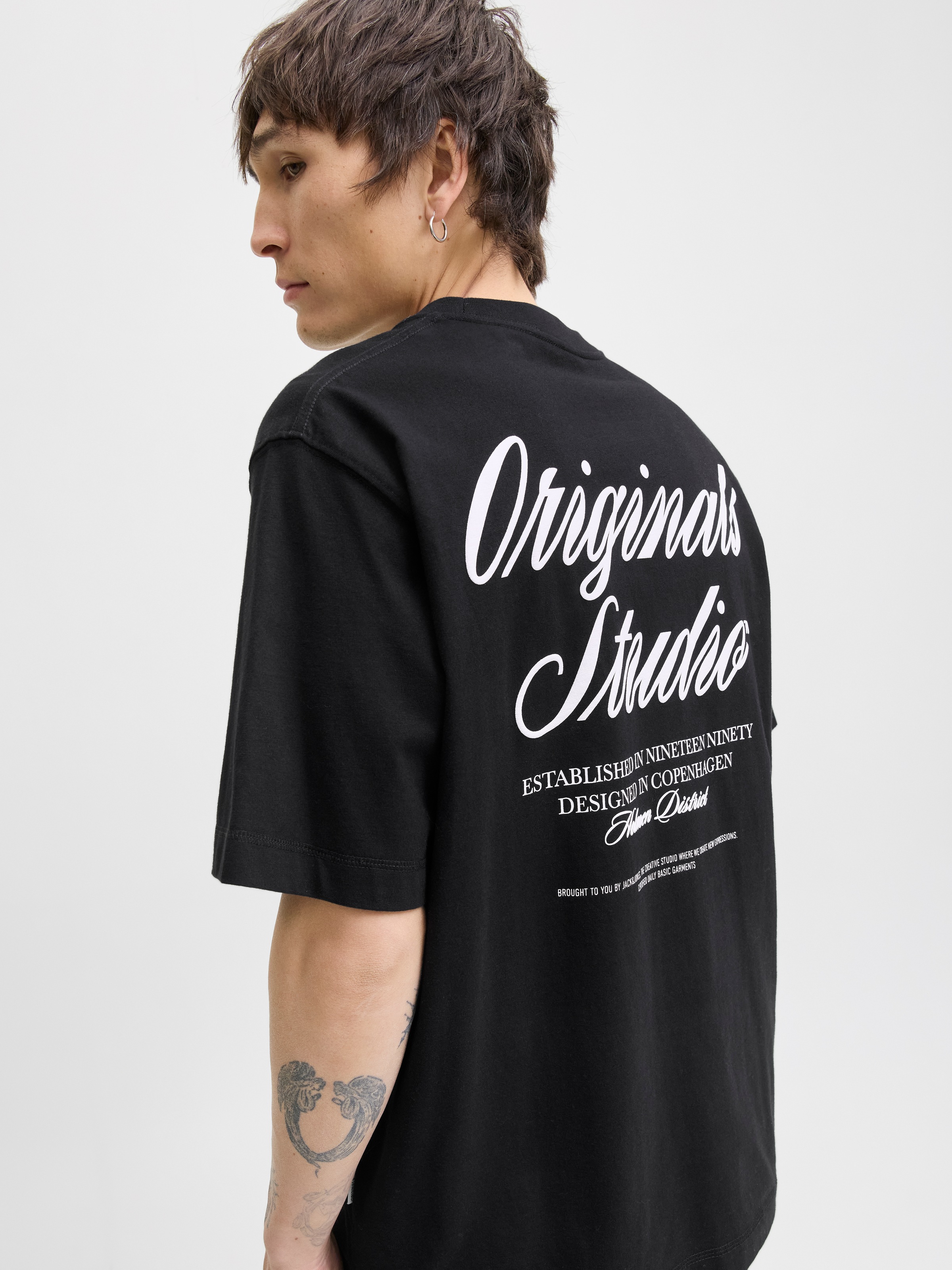 Jack & Jones Herren Rundhals T-Shirt JORNORREBRO TYPO TEE SS CREW NECK - Re günstig online kaufen