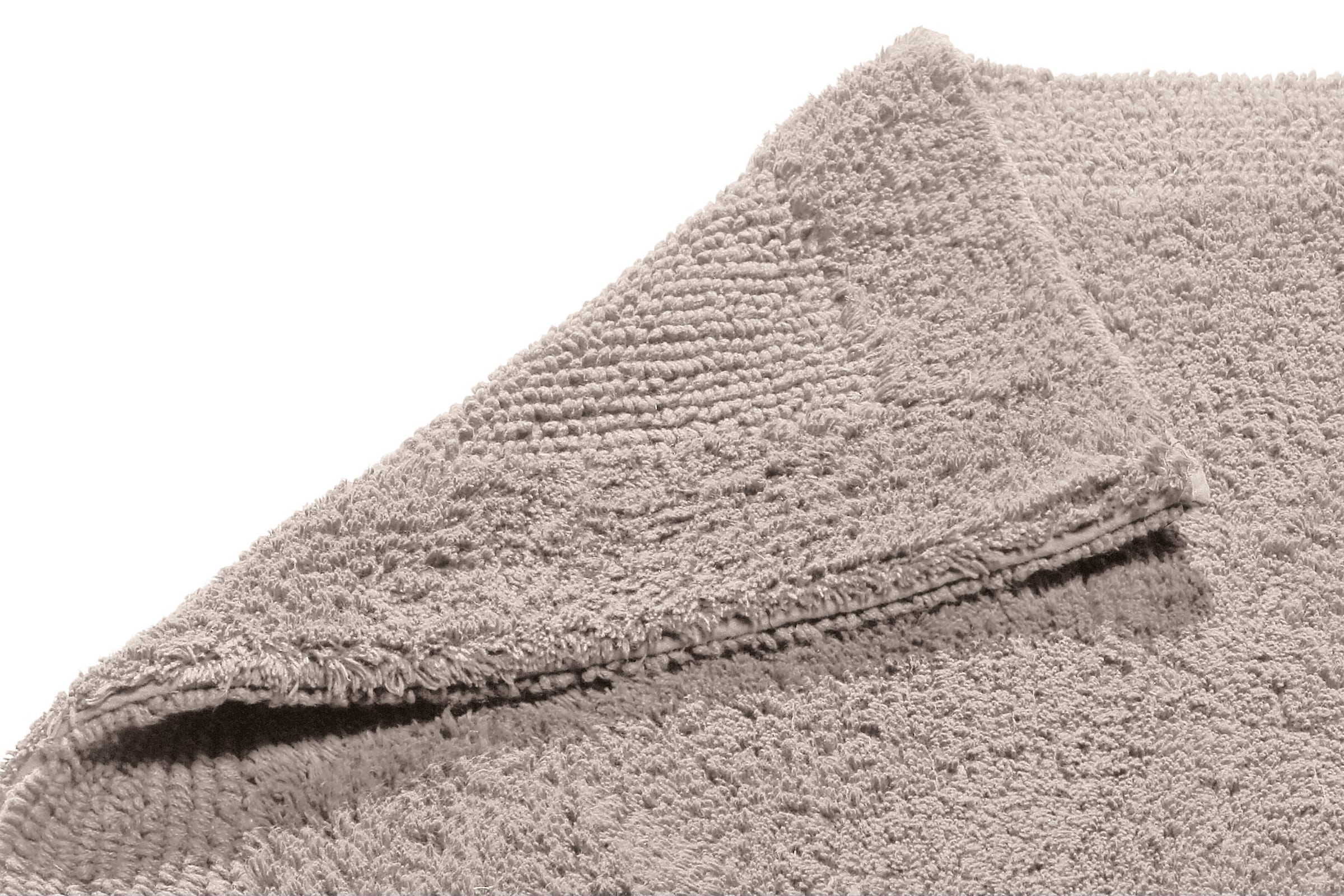 my home Badematte »Kapra, Badvorleger, Badezimmer Teppich«, beidseitig nutzbar-fußbodenheizungsgeeignet-strapazierfähig, mit Bordüre, Badteppich, Badematte, Baumwolle