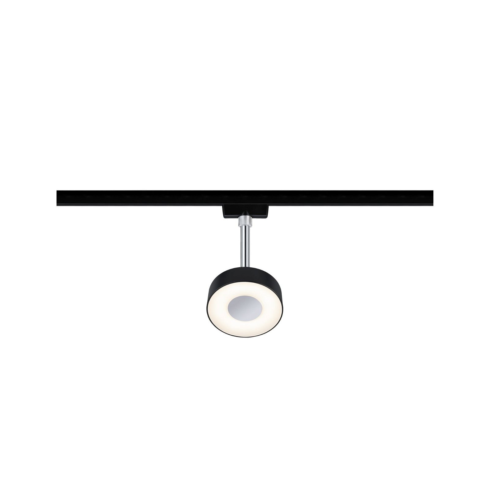 Paulmann Schienensystem-Leuchten »URail Schienenspot Circle 152lm 5W 2700K 230V Schwarz matt« 1 Stk. tlg. dimmbar, Einzelspot