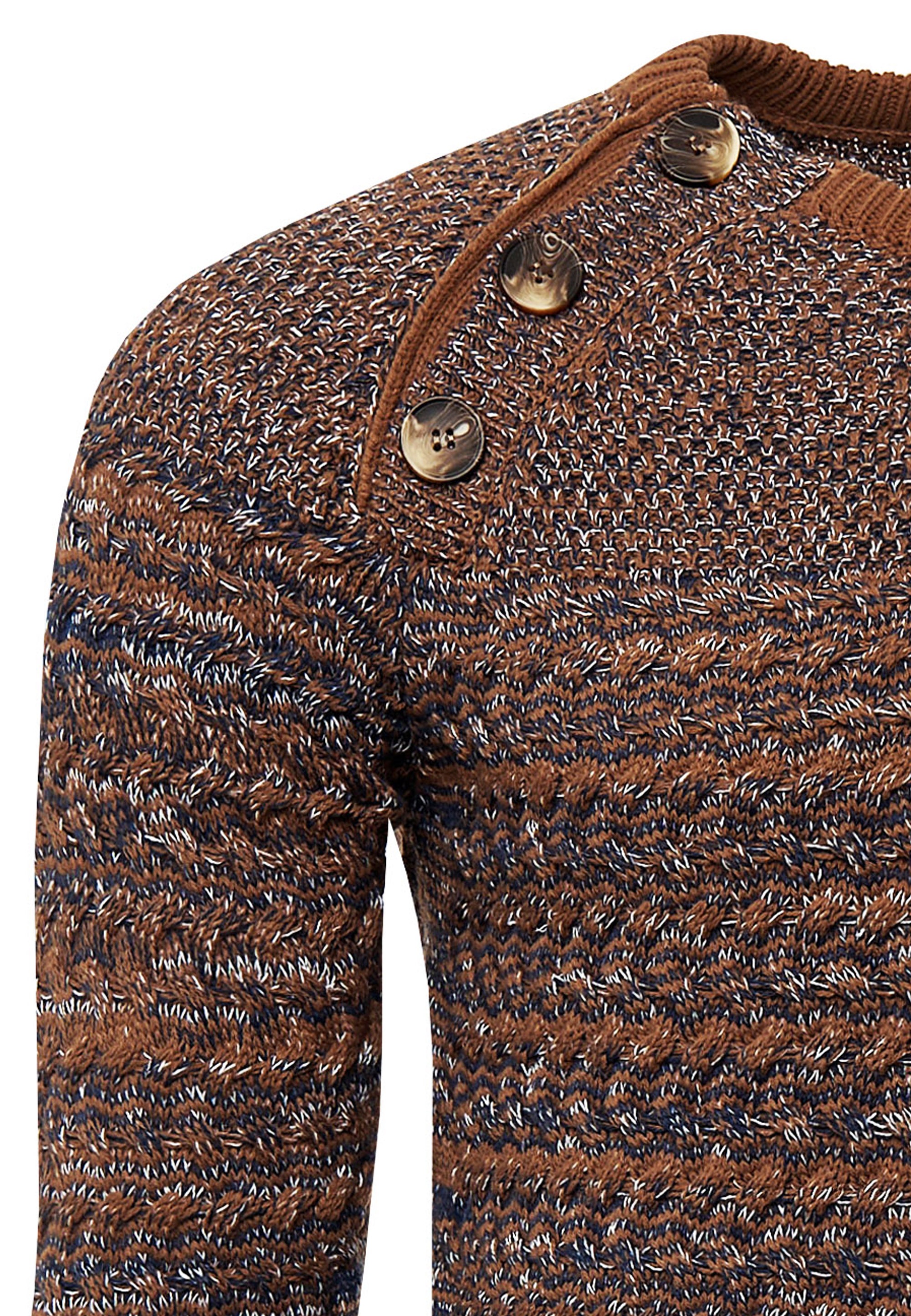 Rusty Neal Strickpullover, mit modischen Knöpfen