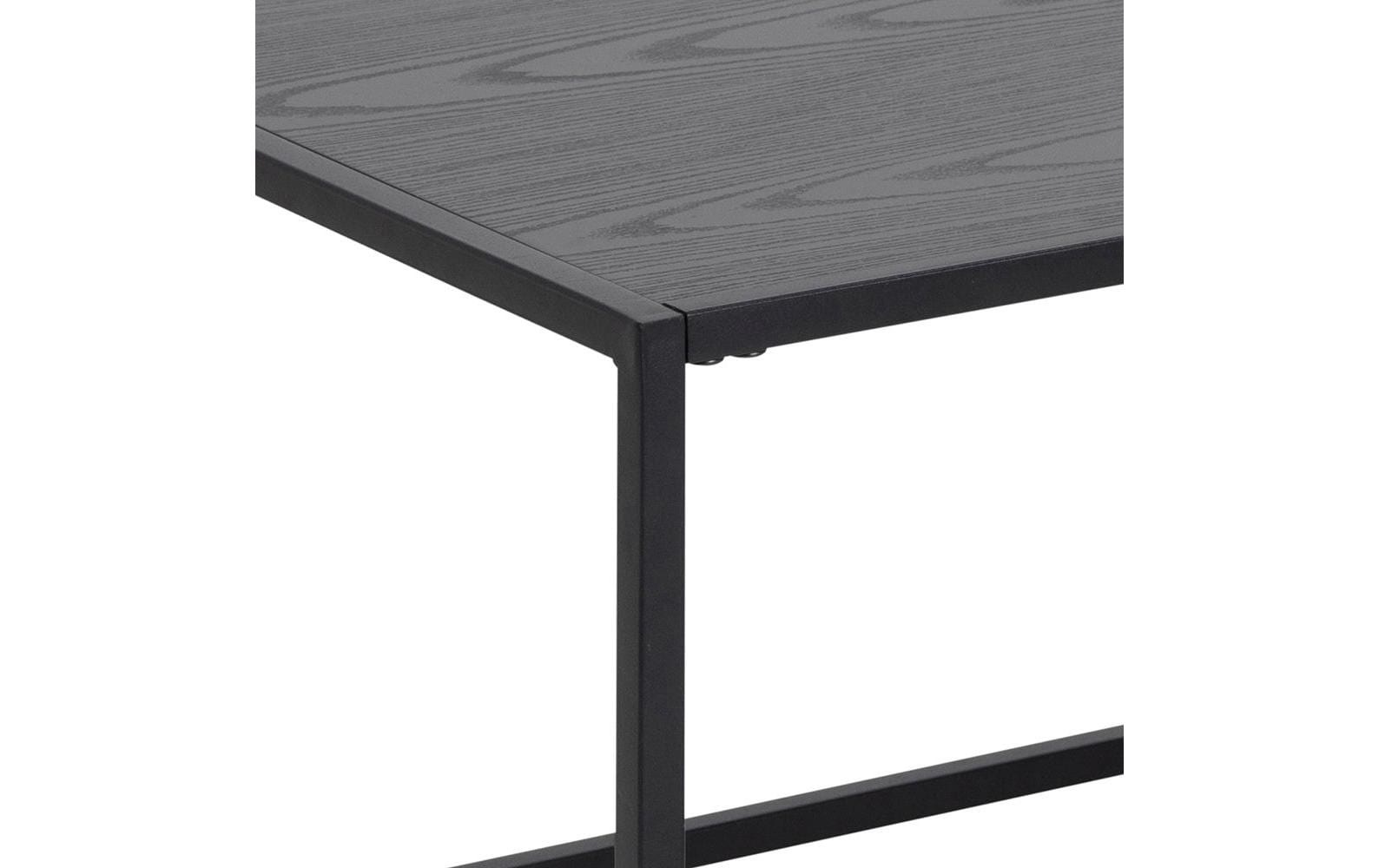 AC Design Couchtisch mit Gestell aus Metall, rechteckige Form, Zeitungsständer aus Metall