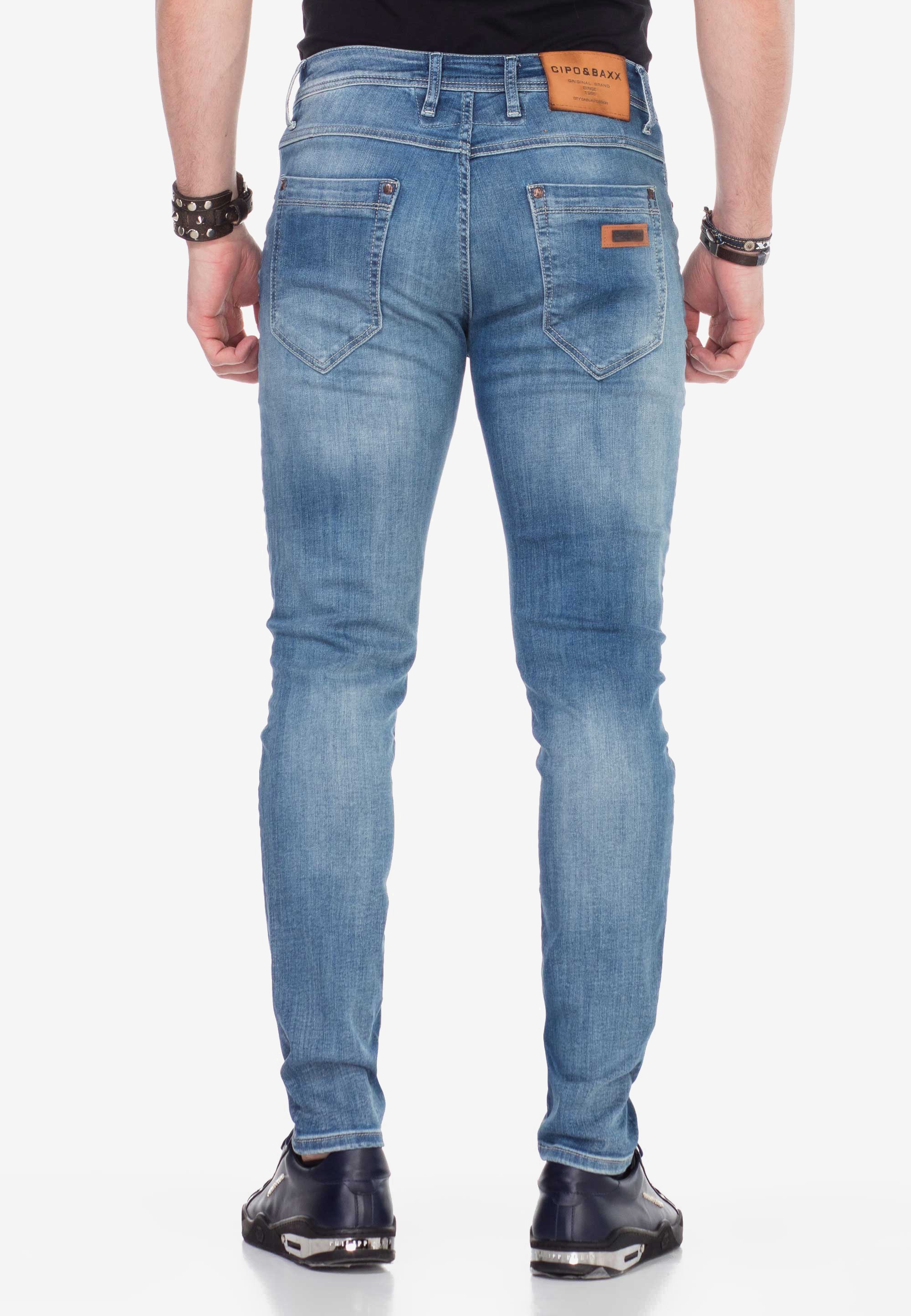 Cipo & Baxx Slim-fit-Jeans, mit verwaschenen Look