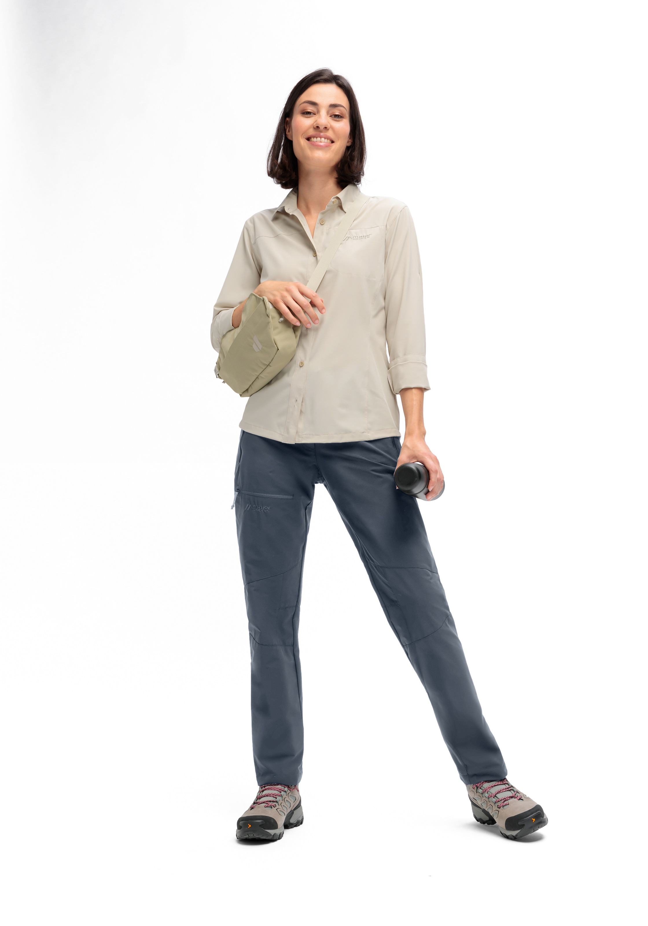 Maier Sports Outdoorhose »Lulaka Loop«, Damen Wanderhose, Funktionshose mit Taschen + Gürtel, Regular Fit