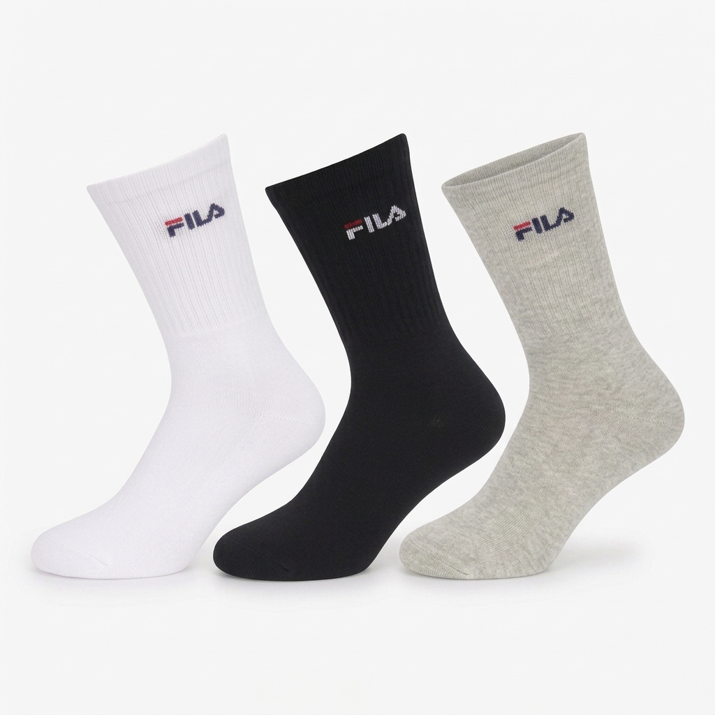 Fila Tennissocken »UNISEX CREW TENNIS FULL TERRY SOCKS« 3 Paar,  mit dezentem Logoschriftzug