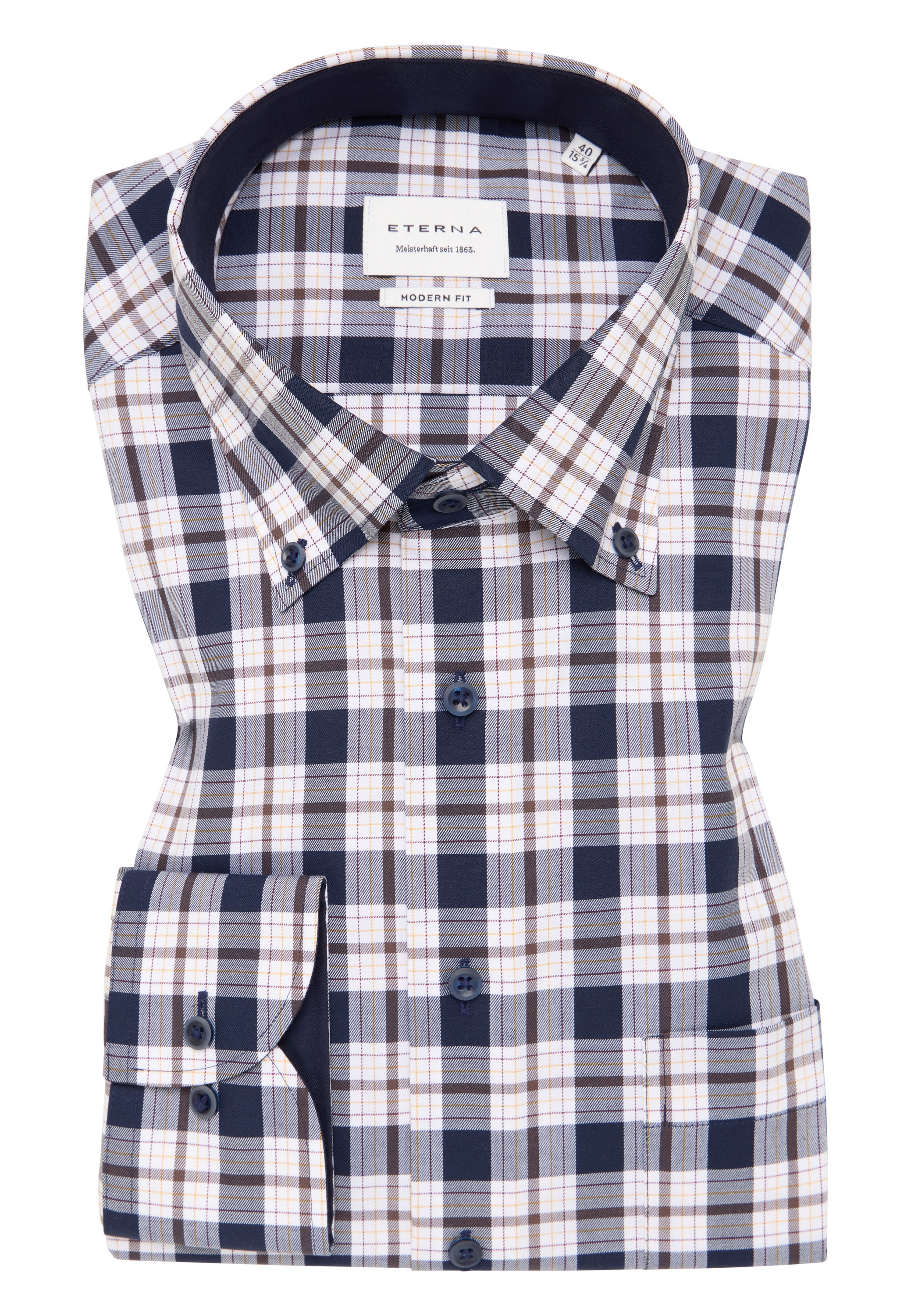 Eterna Langarmhemd »MODERN FIT«, NON IRON (bügelfrei)
