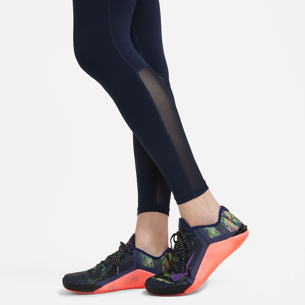 Nike Trainingstights »PRO WOMEN'S MID-RISE MESH-PANELED LEGGINGS«