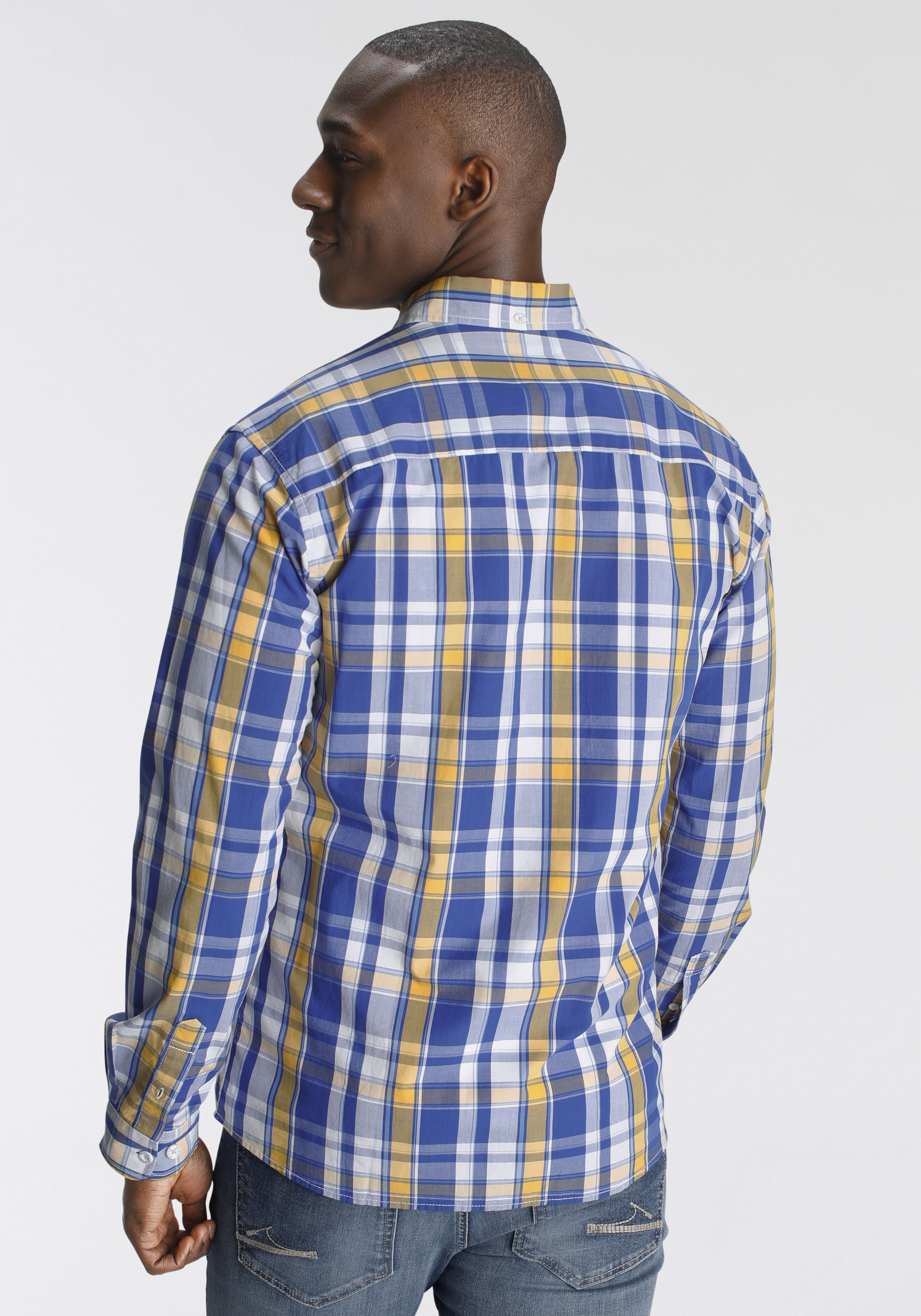 Thumbnail - DELMAO Karohemd mit dezenter Stickerei