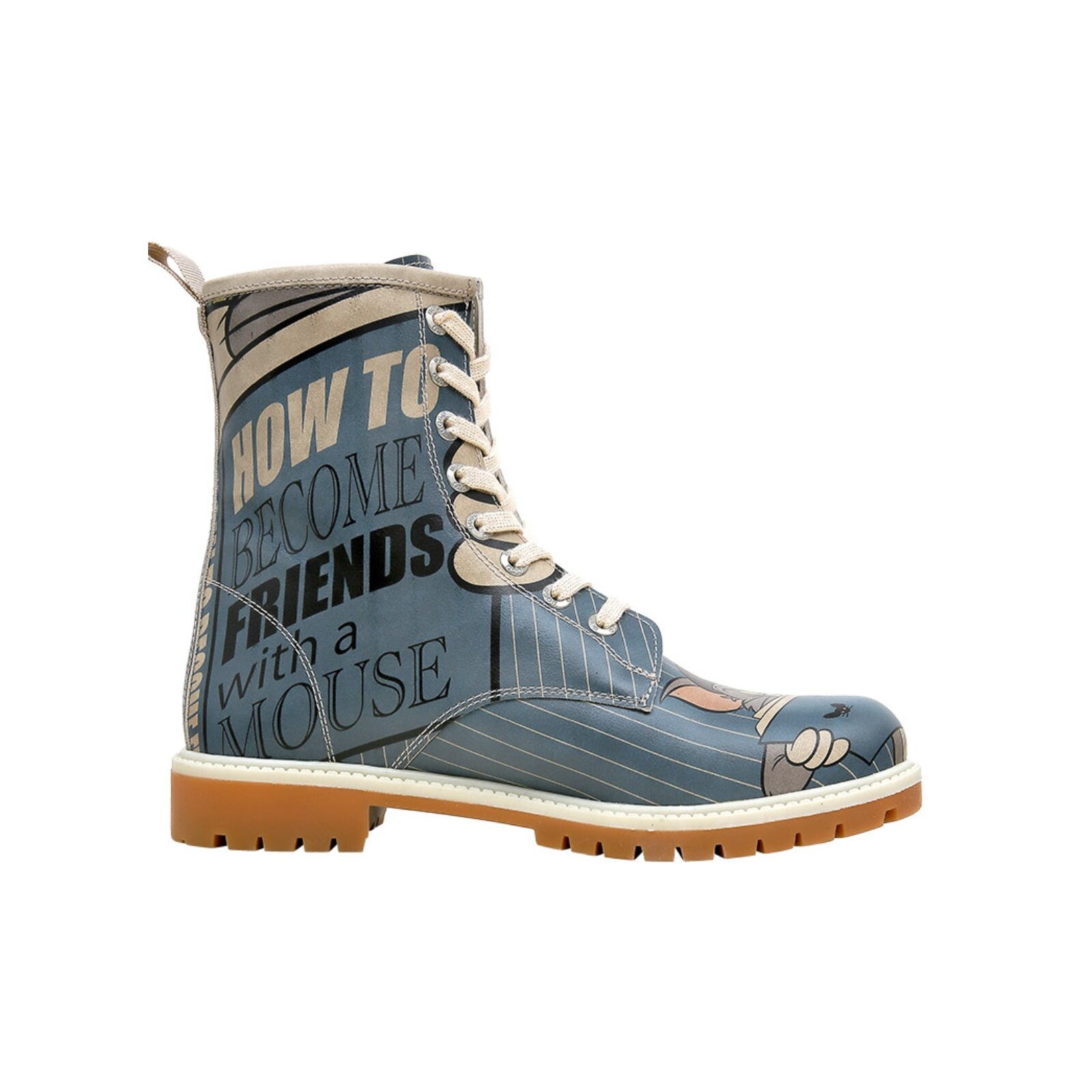 Thumbnail - DOGO Schnürboots "Long Boots Schnürstiefel Tom And Jerry Friends-With-A-Mouse" Handgefertigt