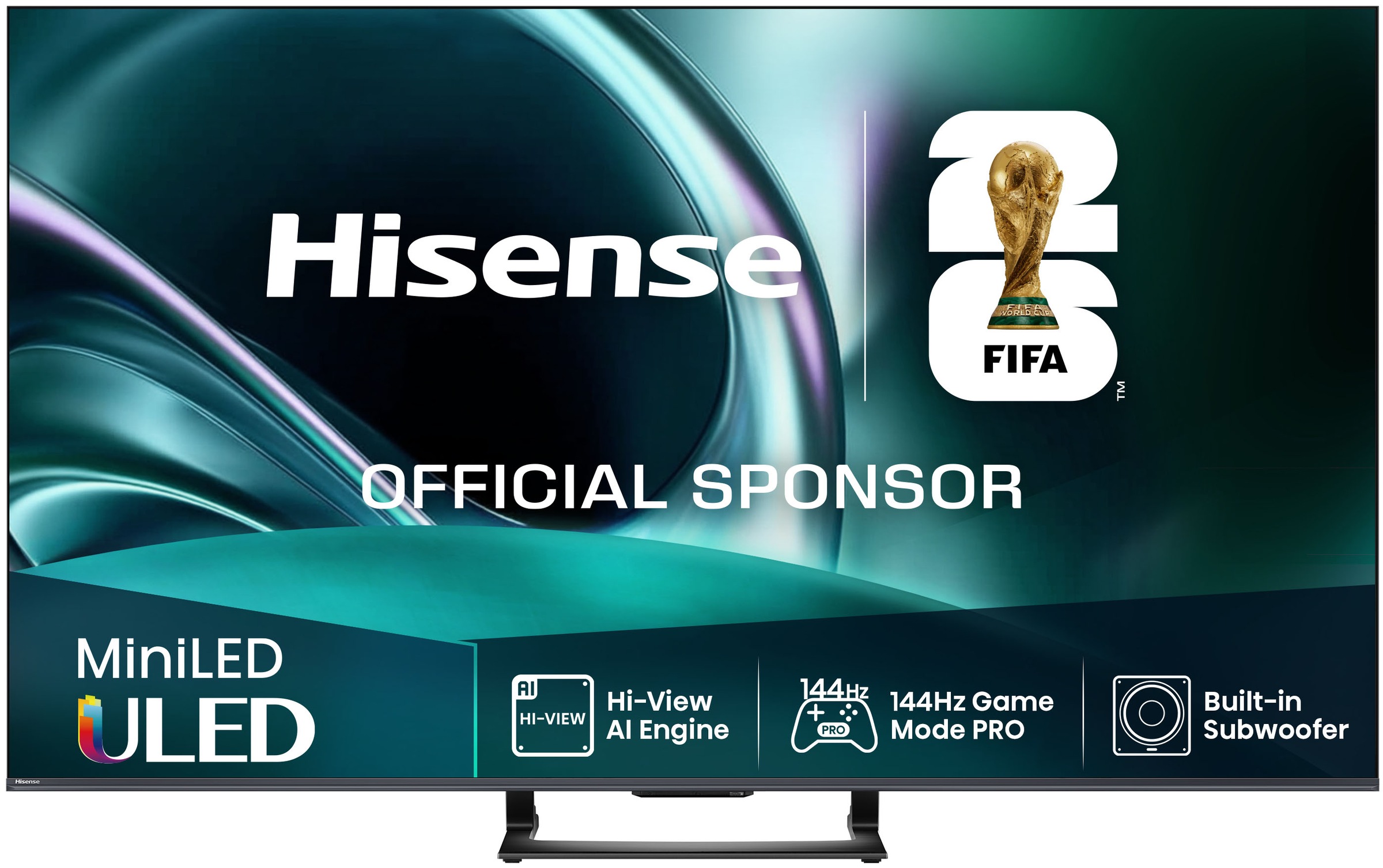 HISENSE QLED Mini LED-Fernseher "75U7Q", Energieeffizienz: E (A-G), schwarz, 75, Fernseher, 4K UHD Mini LED